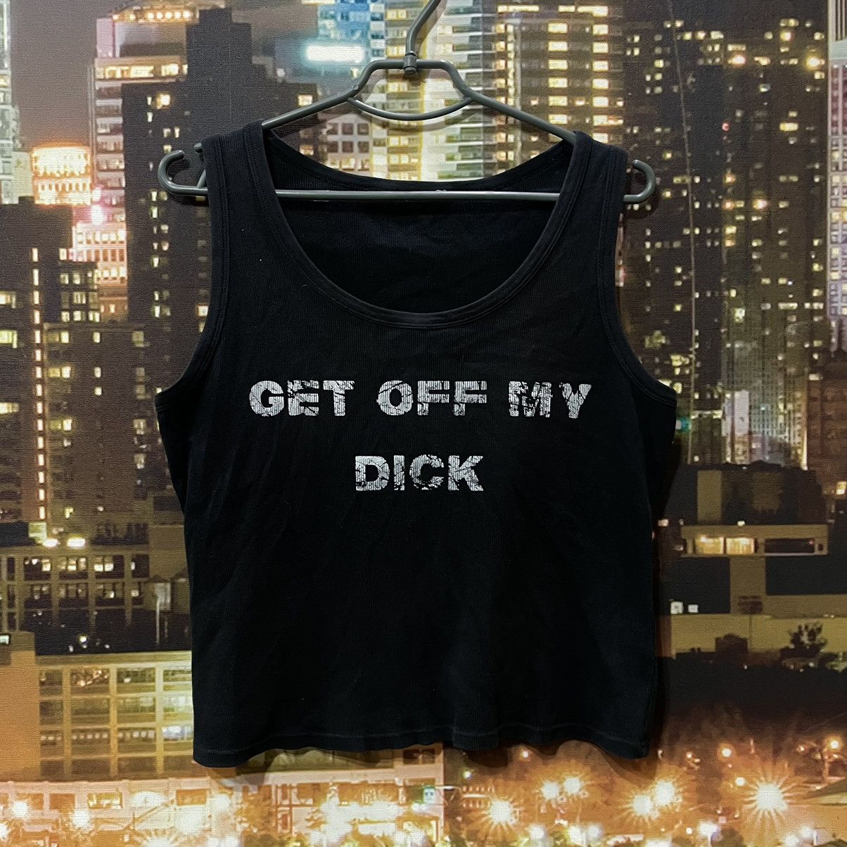 Vintage Vintage 90s Black Graphic Tank Top Streetwear Punk Humor M Size US M / EU 48-50 / 2 - 1 Thumbnail