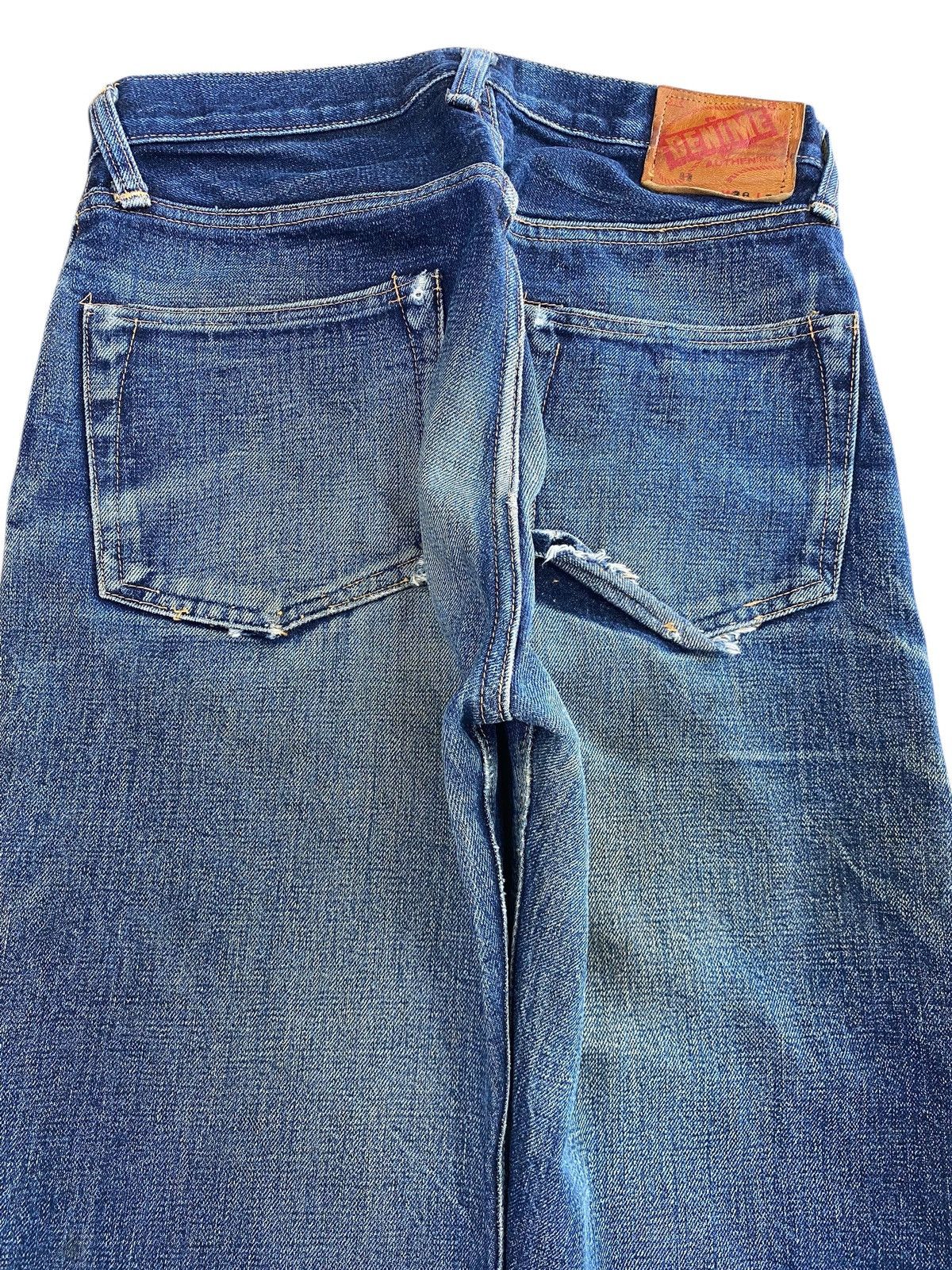 Denime Denime X Selvage Mud Wash Whiskered Style Straight Leg Jeans Size US 28 / EU 44 - 4 Thumbnail