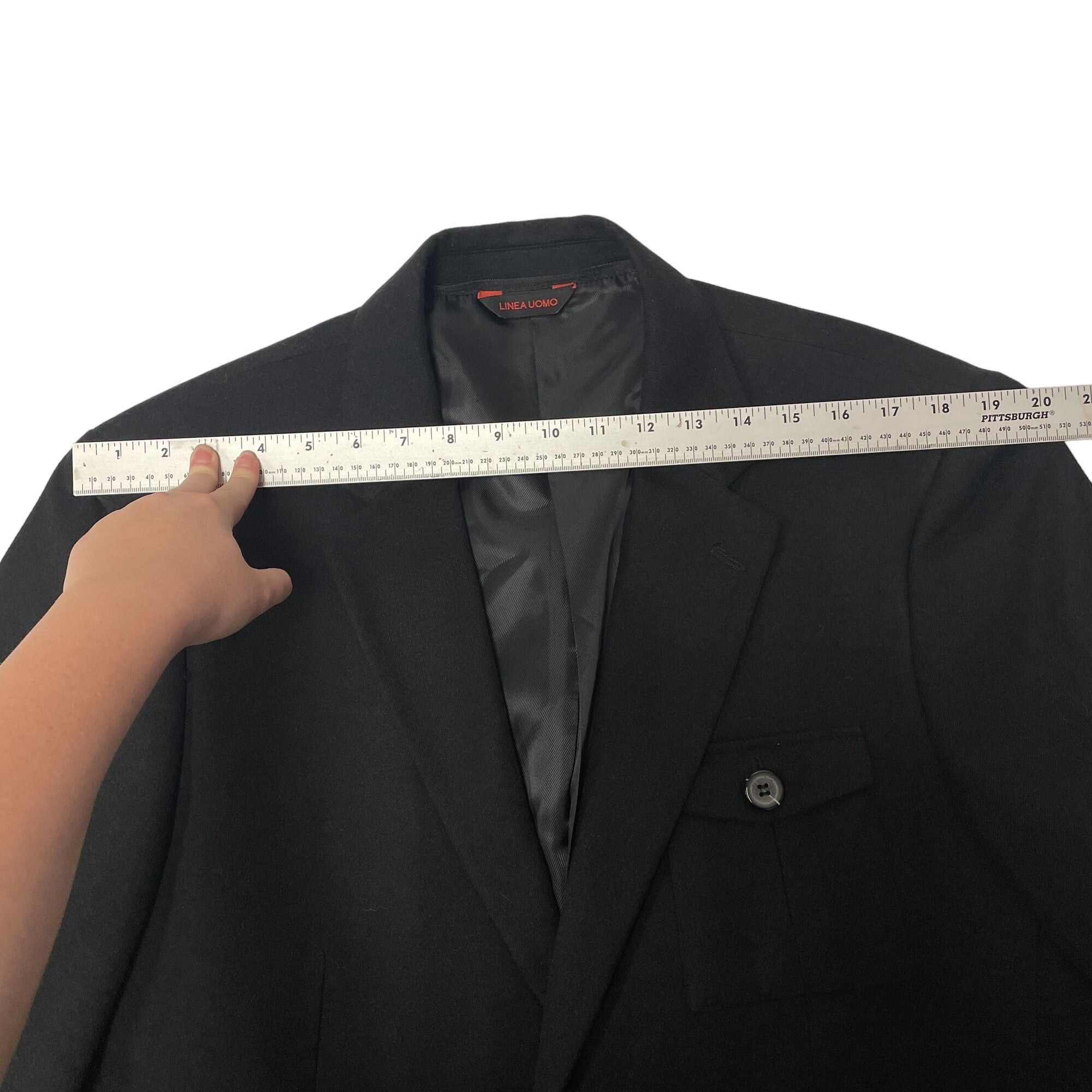 Other Liena Uomo Black SAFARI STYLE Sport Coat MODERN Jacket Size 42R - 10 Thumbnail