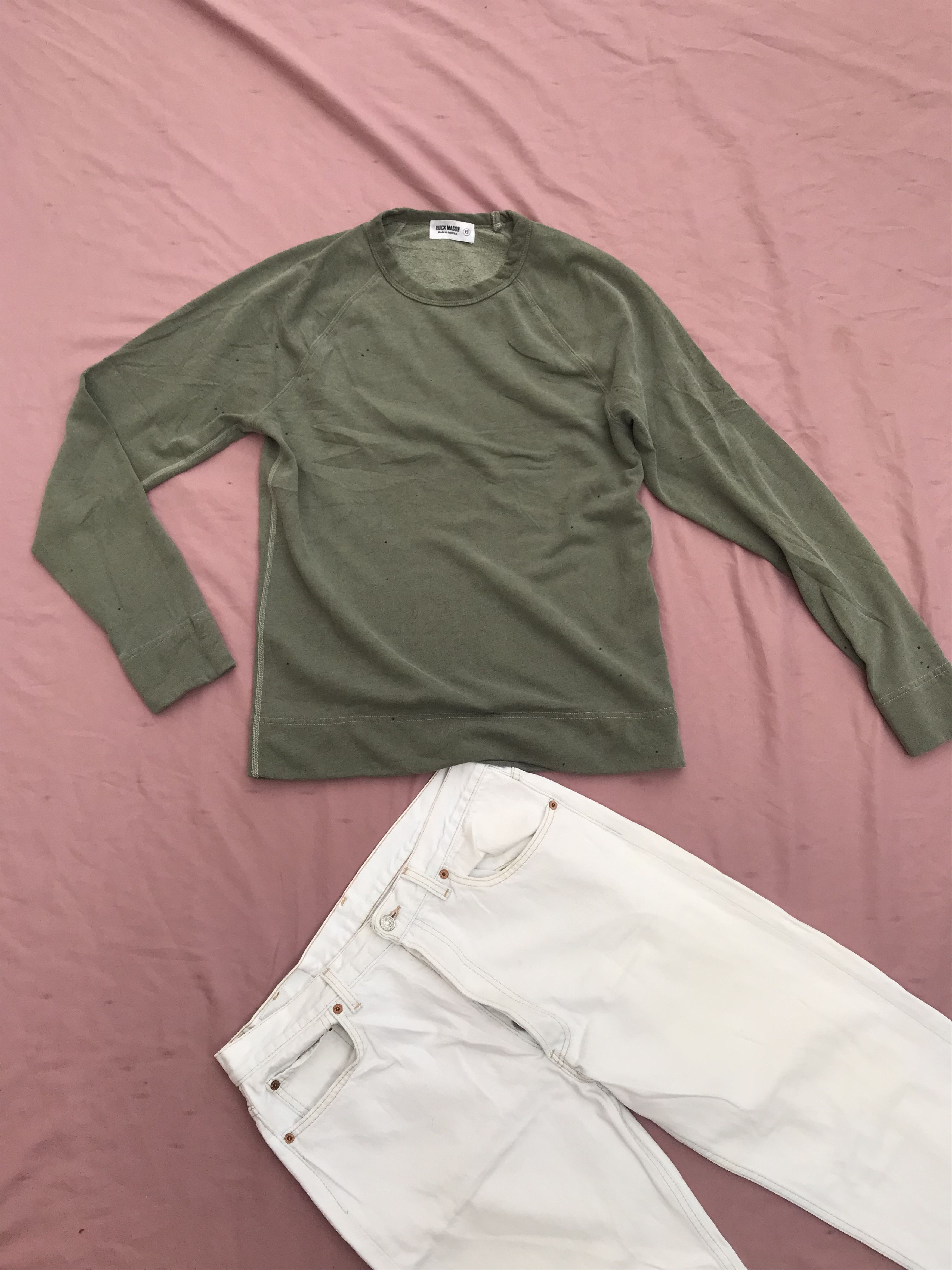 Buck Mason BUCK MASON MADE IN LOS ANGELES AMERICA GREEN WASHED CREWNECK Size US S / EU 44-46 / 1 - 5 Thumbnail
