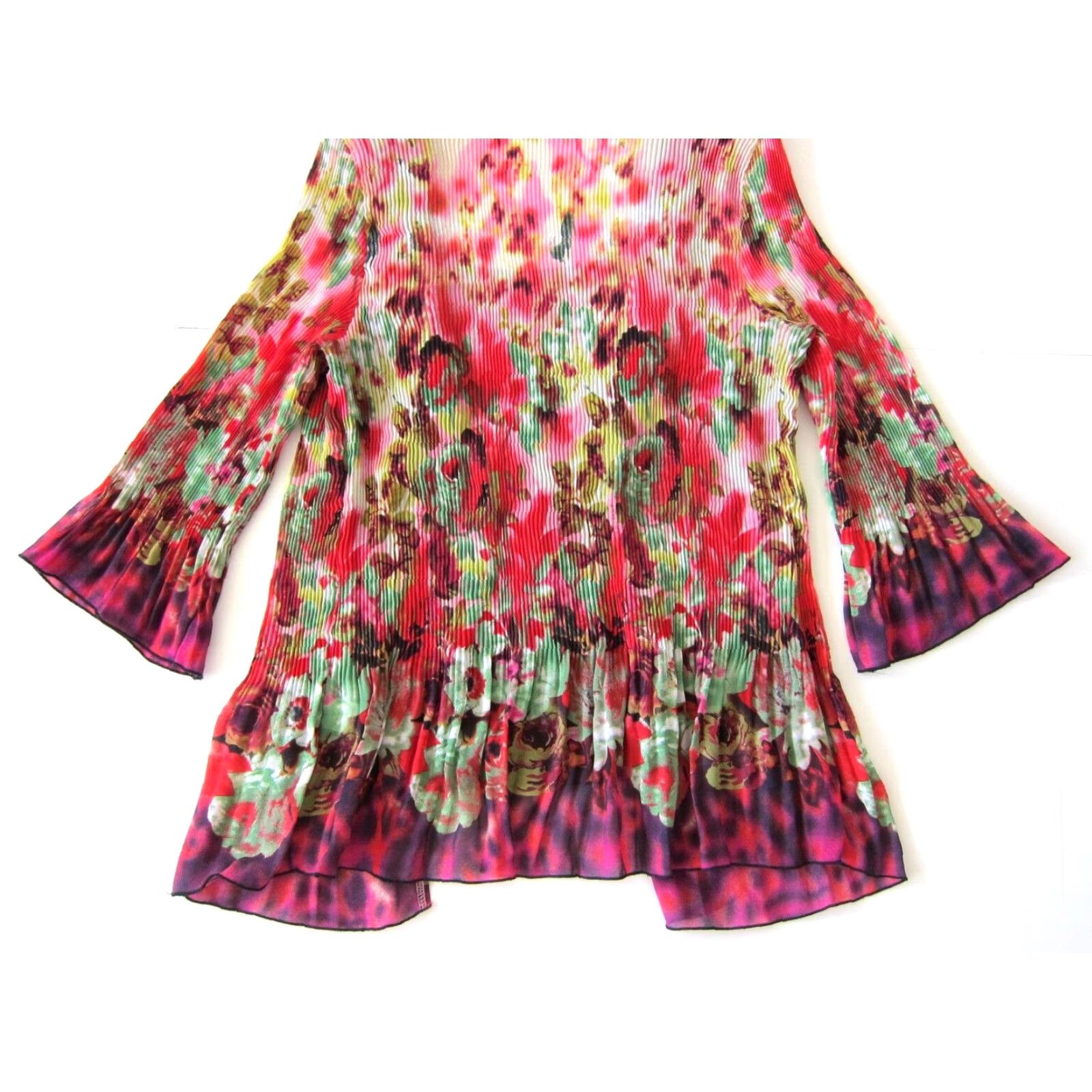 Vintage VINTAGE Nicola Blouse Tunic Cardigan Pink Floral 3/4 Sleeve XL Womens Nike Size XL / US 12-14 / IT 48-50 - 5 Thumbnail