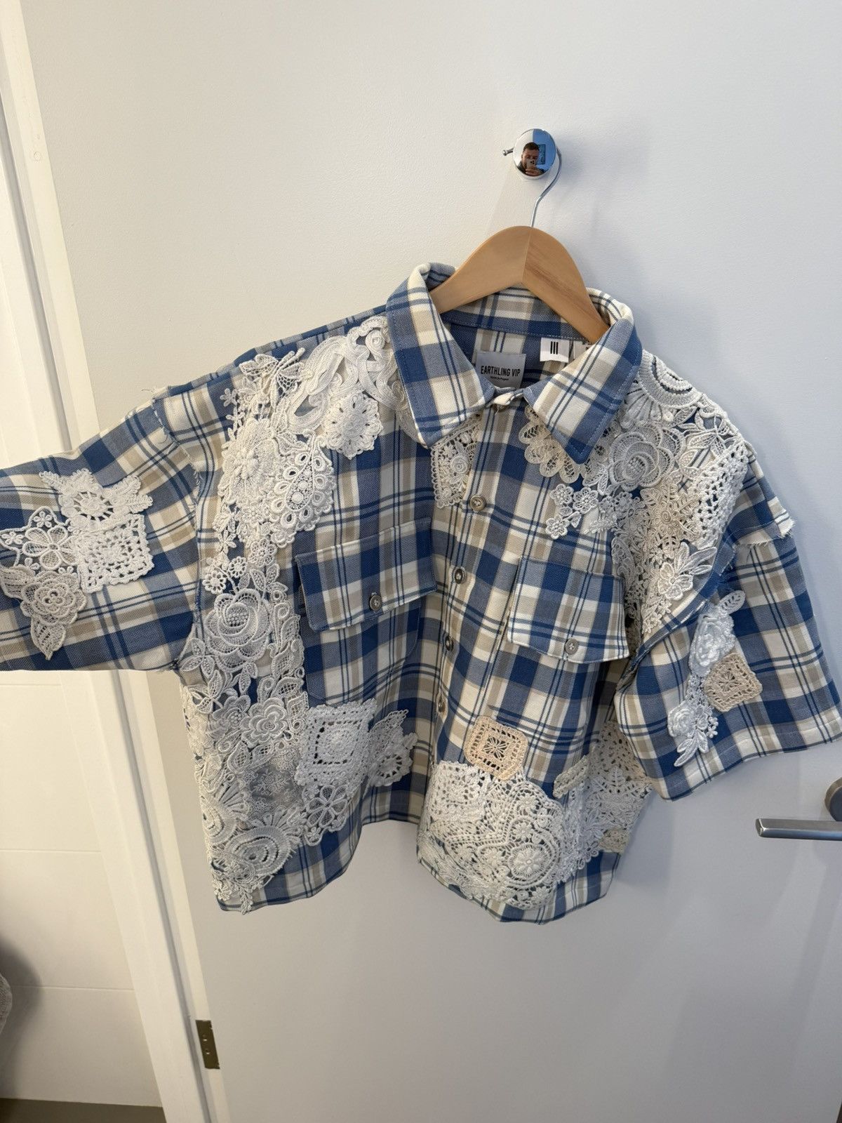 Earthling Earthling VIP check shirt Large (3 - III) boxy crop fit RARE Size US L / EU 52-54 / 3 - 1 Thumbnail