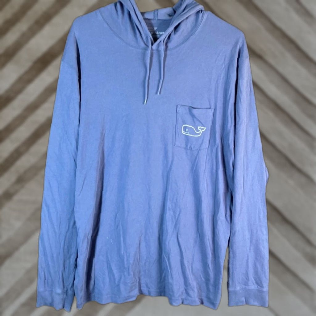 Vintage VINEYARD VINES Womens Sweatshirt Purple Logo Hoodie Pullover Lightweight Medium Size M / US 6-8 / IT 42-44 - 1 Thumbnail