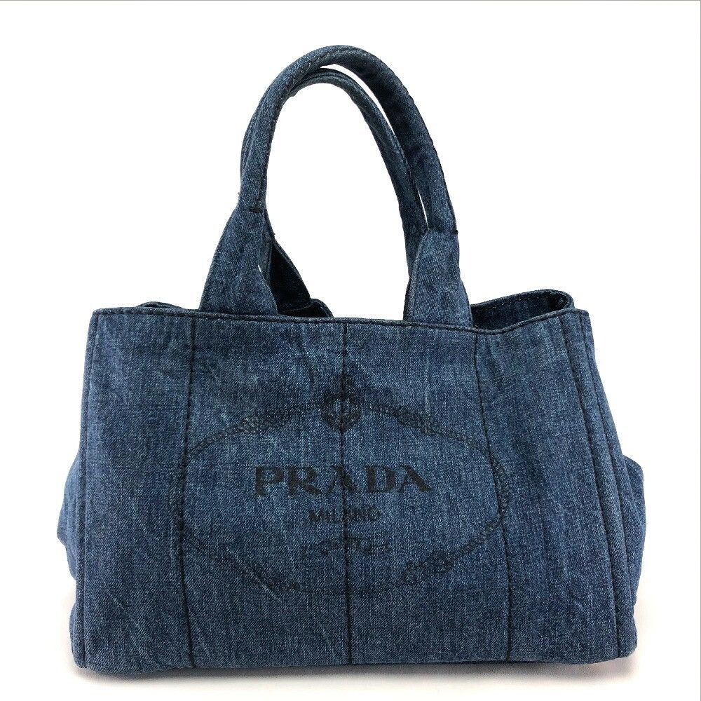 Prada PRADA CANAPA DENIM SMALL TOTE BAG Size ONE SIZE - 2 Thumbnail