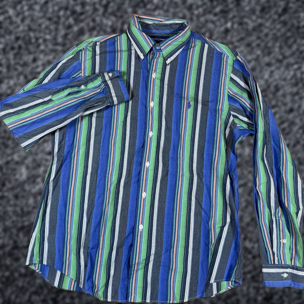 Polo Ralph Lauren VTG Polo Ralph Lauren Golf Button-Up Shirt Mens Large Multicolor Stripe Long Sleeve L Shirt Mens Mens Shirts Size US L / EU 52-54 / 3 - 1 Thumbnail
