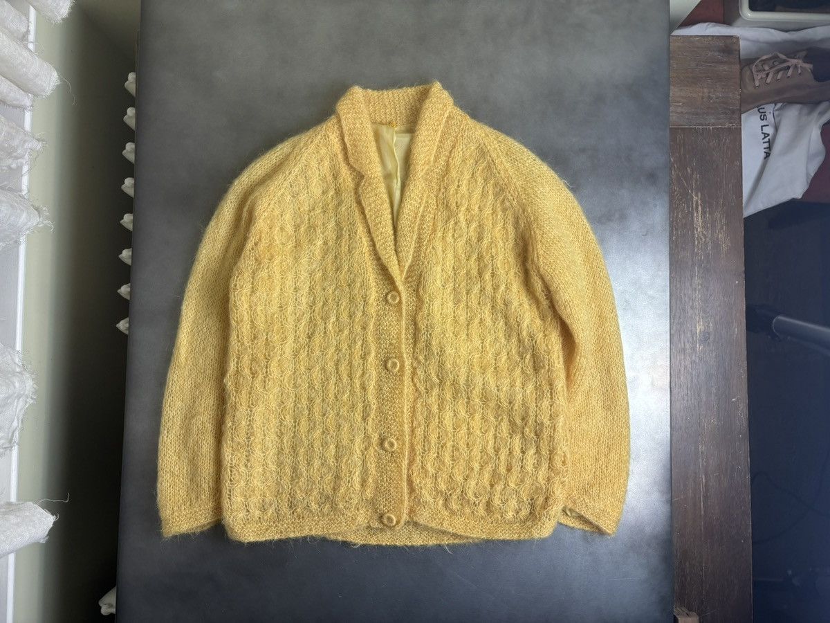 Vintage Vintage Mohair Blazer Loose Knit Angora Shag Fringe Coat 70s Size M / US 6-8 / IT 42-44 - 9 Thumbnail