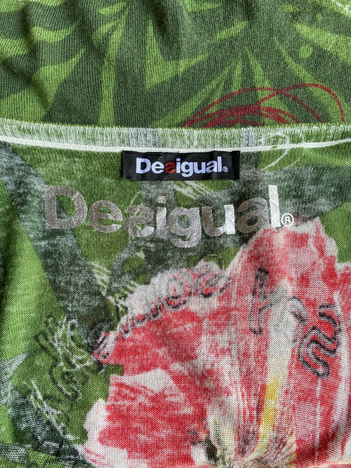 Desigual Desigual Green Floral Cardigan Size M / US 6-8 / IT 42-44 - 3 Thumbnail