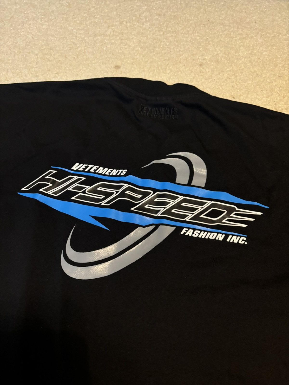 Vetements Vetements Hi Speed Fashion Logo Oversized Tee Black Size US XL / EU 56 / 4 - 11 Thumbnail