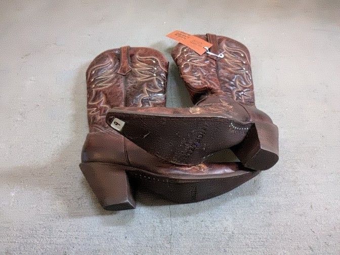 Genuine Leather × Vintage Stetson Cowboy Boots Brown Python Women 9 Snakeskin Size US 9 / EU 42 - 16 Thumbnail