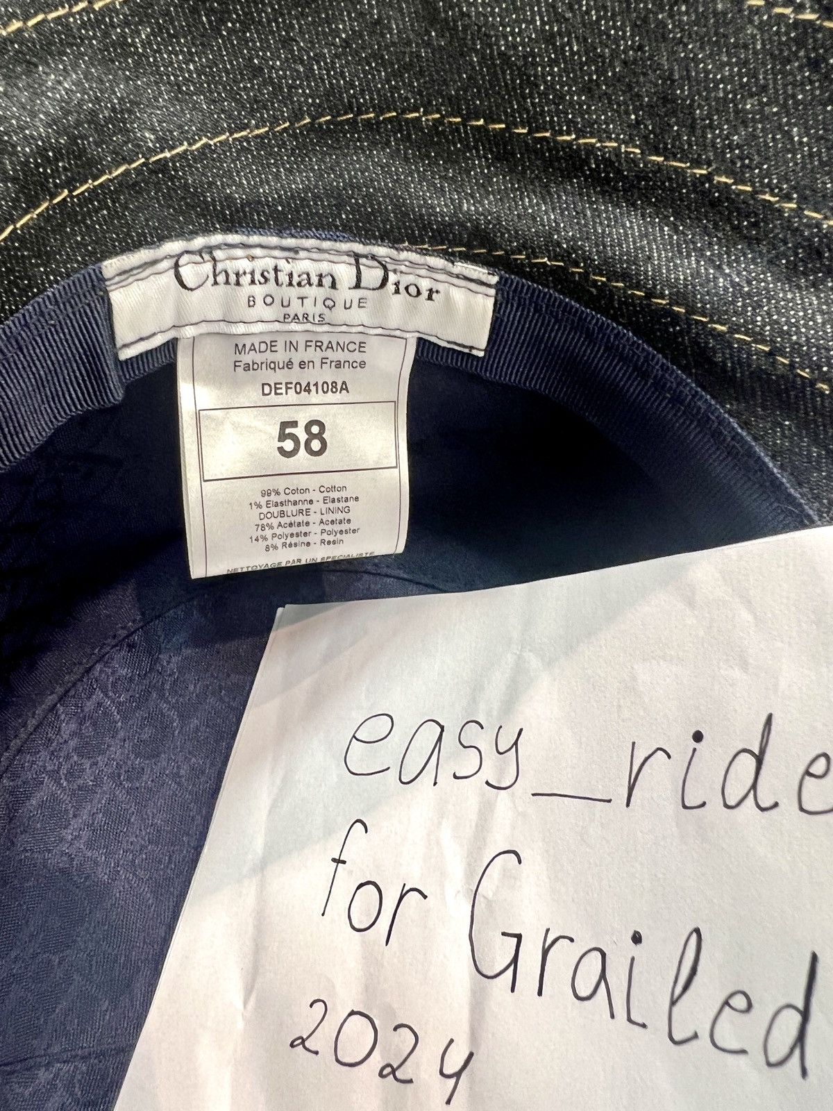 Christian Dior Monsieur Christian Dior Archive Hat Bucket Women’s Denim Size ONE SIZE - 6 Thumbnail