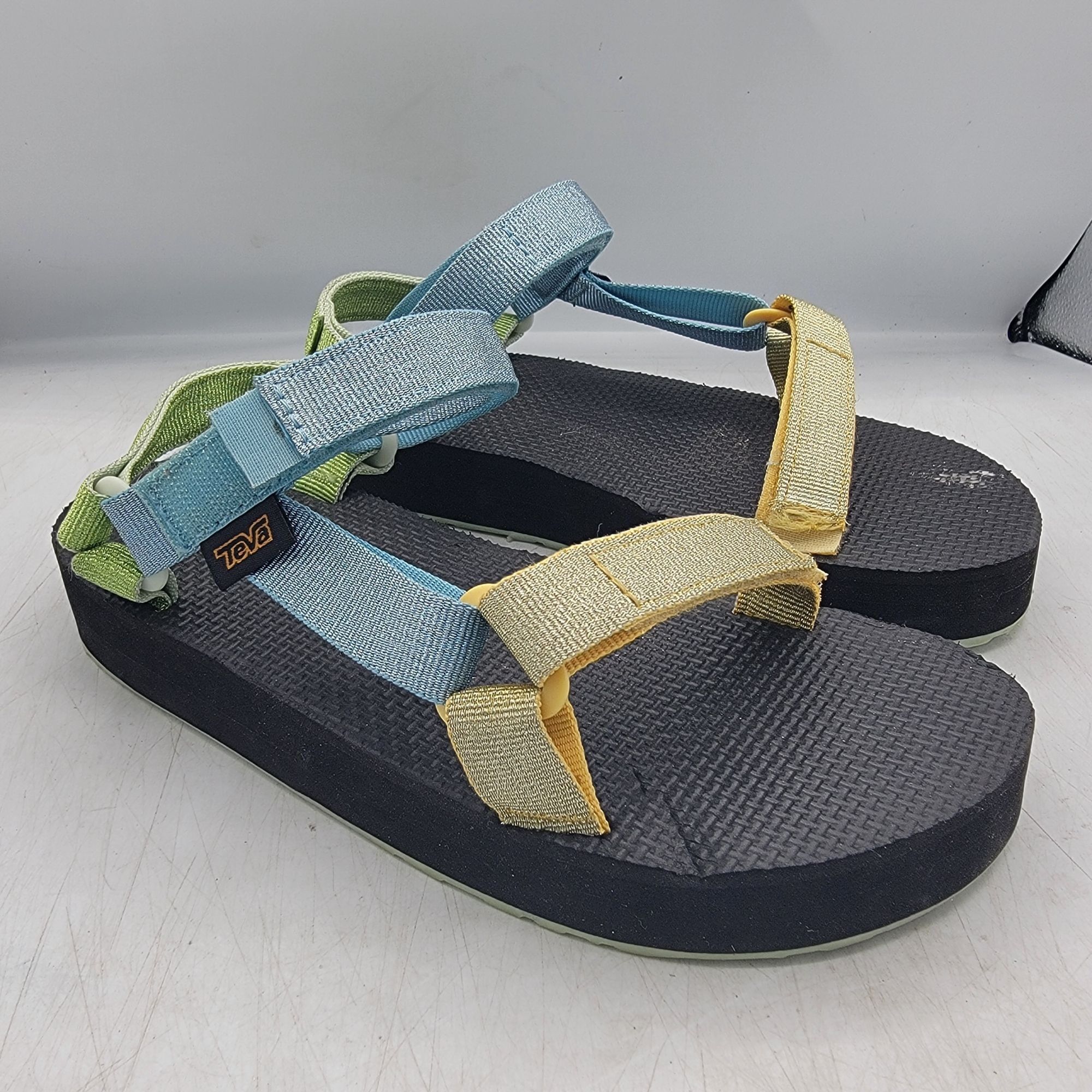Teva Teva Midform Universal Kids 5 Metallic Blue Sandals Beach Su Size US 5 / IT 35 - 1 Thumbnail