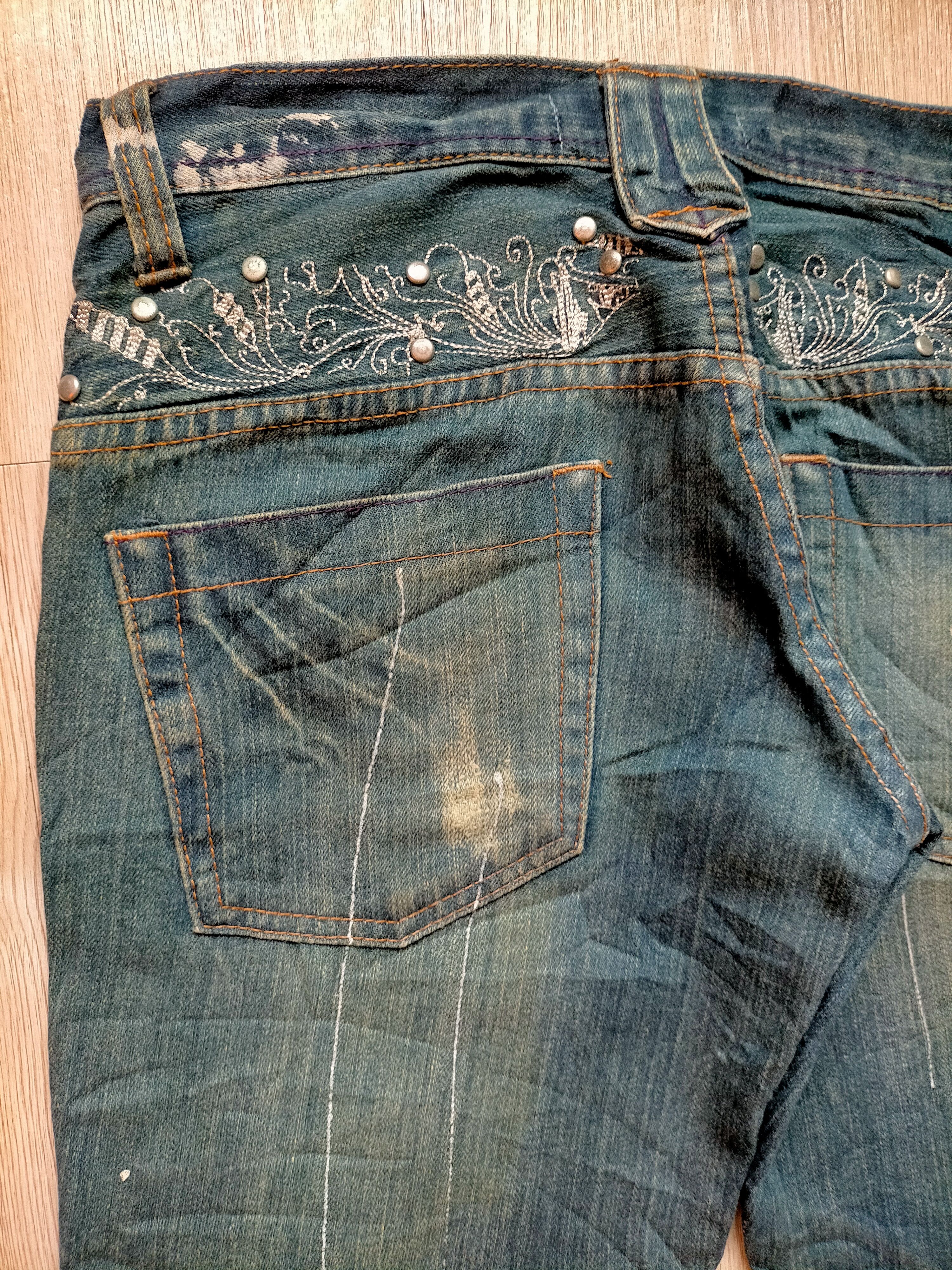 Hysteric Glamour Flare Jeans Root three Rare Design Painted Boot cut Denim Size US 30 / EU 46 - 11 Thumbnail