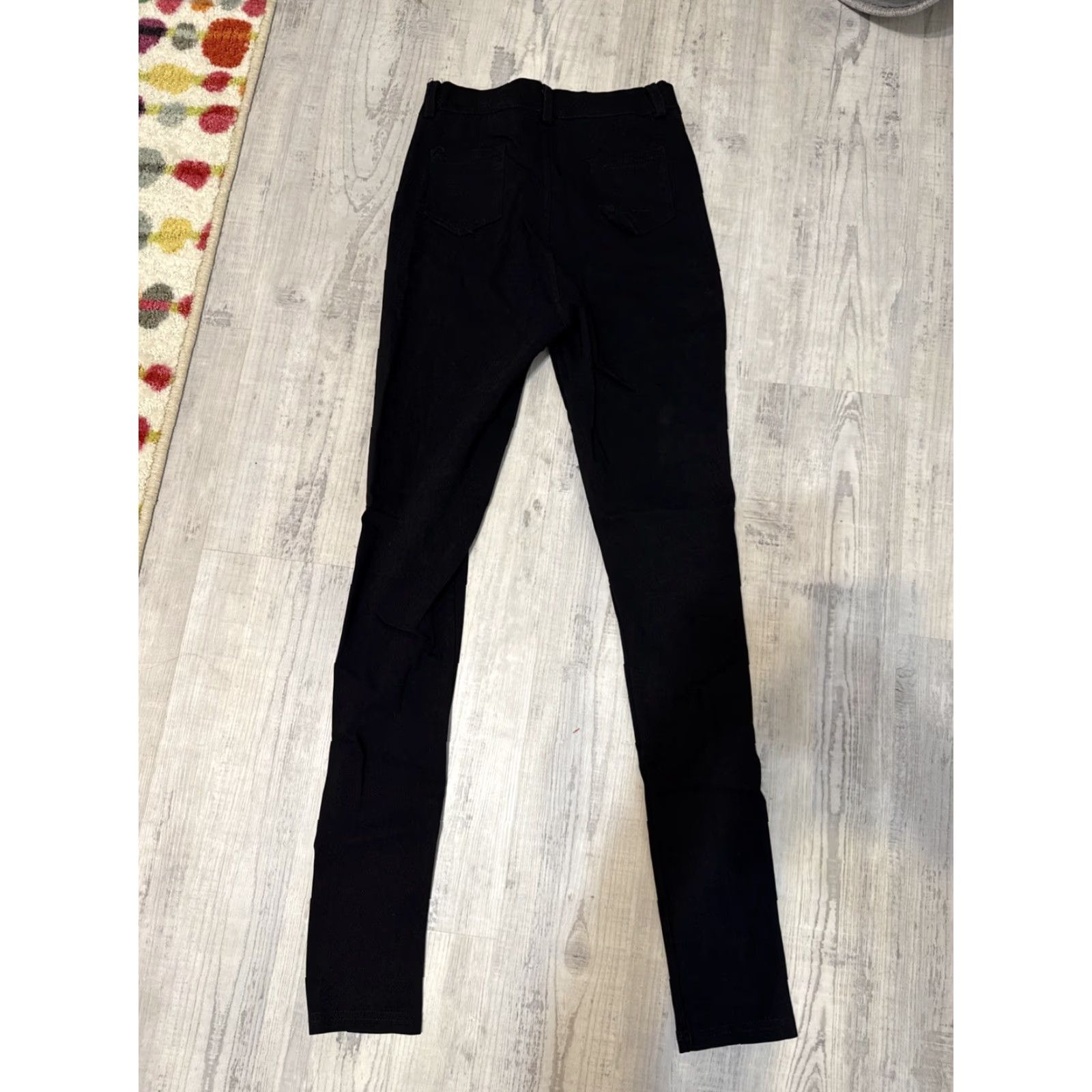 Vintage Bamboo Jeans Skinny Black L Women Regular Size Jeans Super Skinny Stretchy L Black Women Size 36" / US 14 / IT 50 - 4 Thumbnail