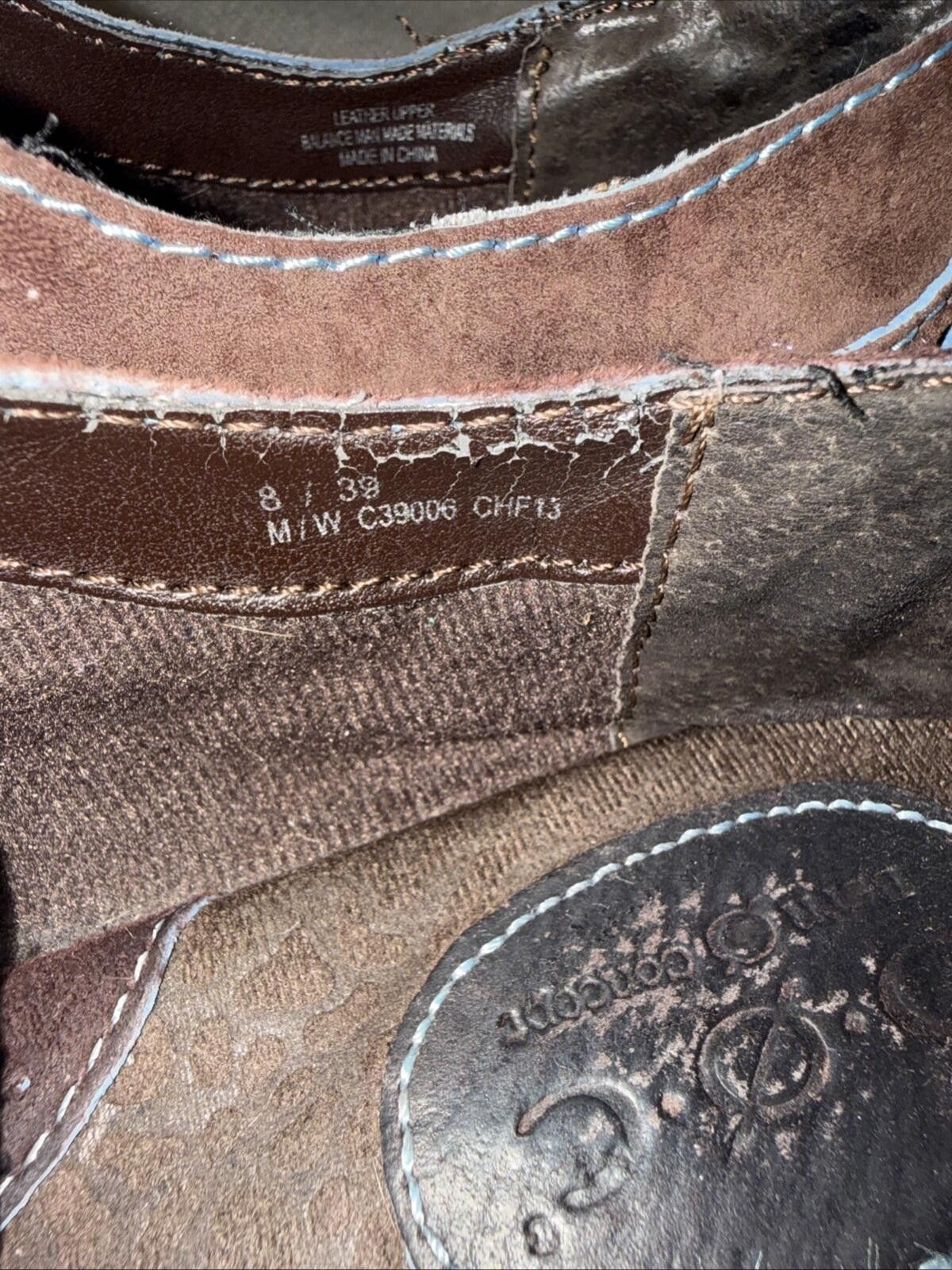 Born Born Suzette Wingtips Brown Suede Oxford Flat Blue Stitching Size US 8 / IT 38 - 9 Thumbnail