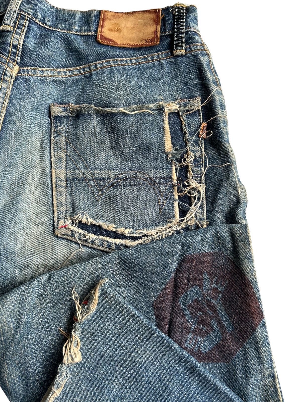 Japanese Brand × Kapital × Vintage Vintage Edwin Selvedge Distressed Punk Grunge Denim Jeans Size US 30 / EU 46 - 1 Thumbnail