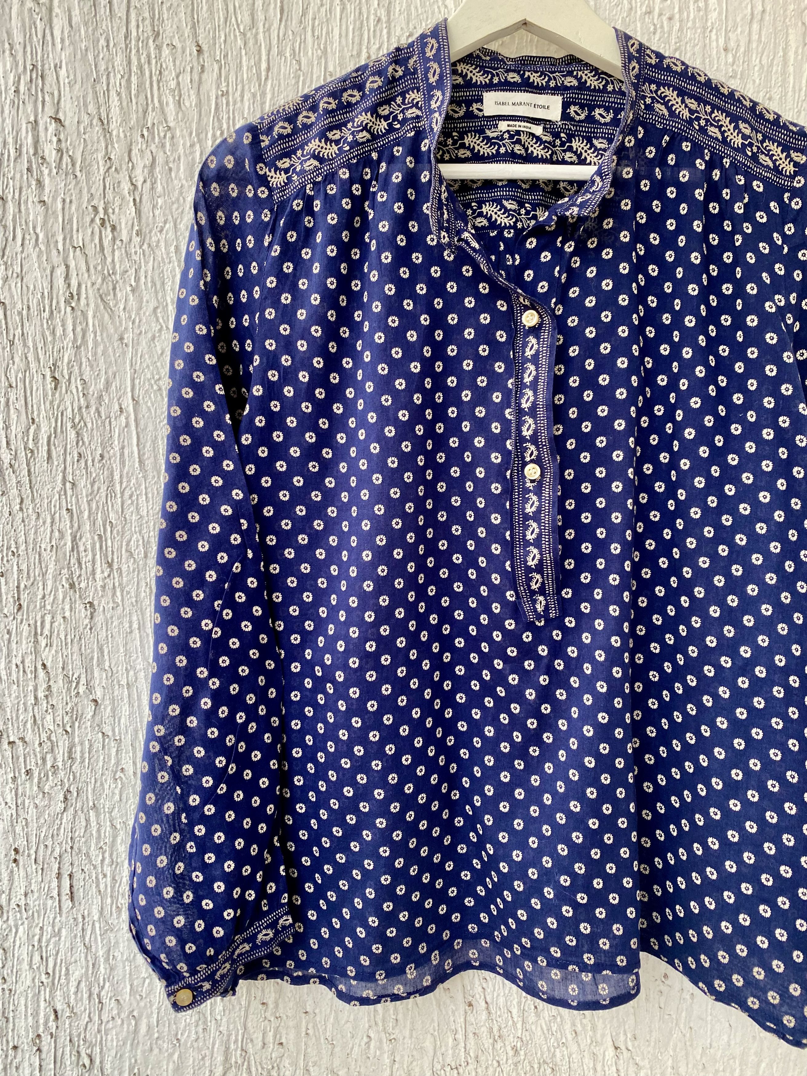 Isabel Marant patterned half button shirt Size US M / EU 48-50 / 2 - 2 Thumbnail