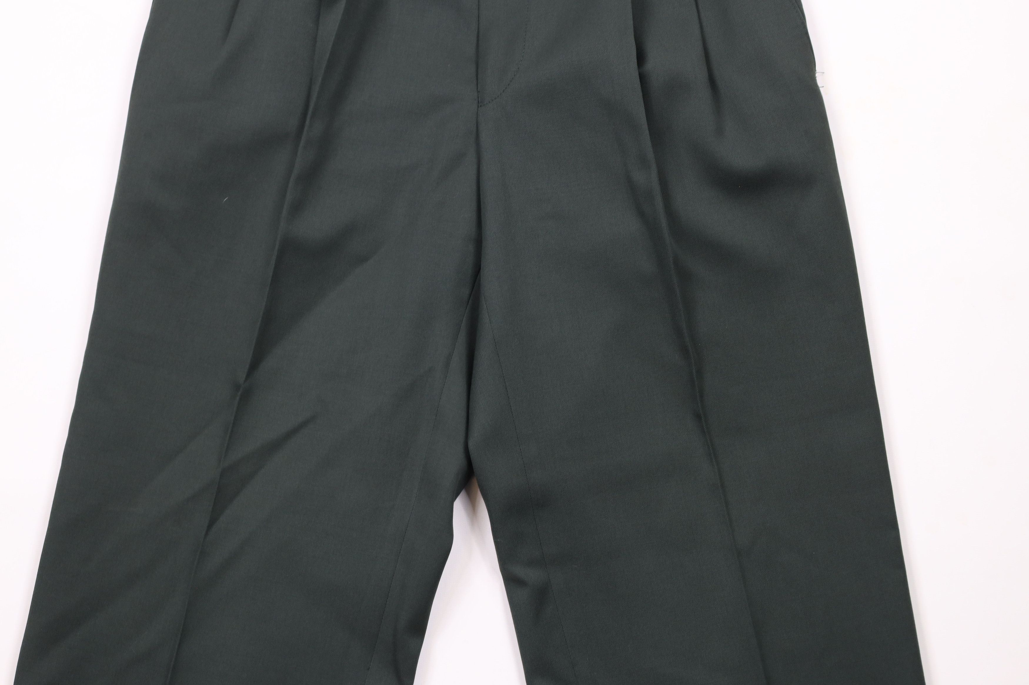 Ralph Lauren × Vintage Vintage 90s Ralph Lauren Wide Leg Chino Pants Green Wool Size US 28 / EU 44 - 3 Thumbnail