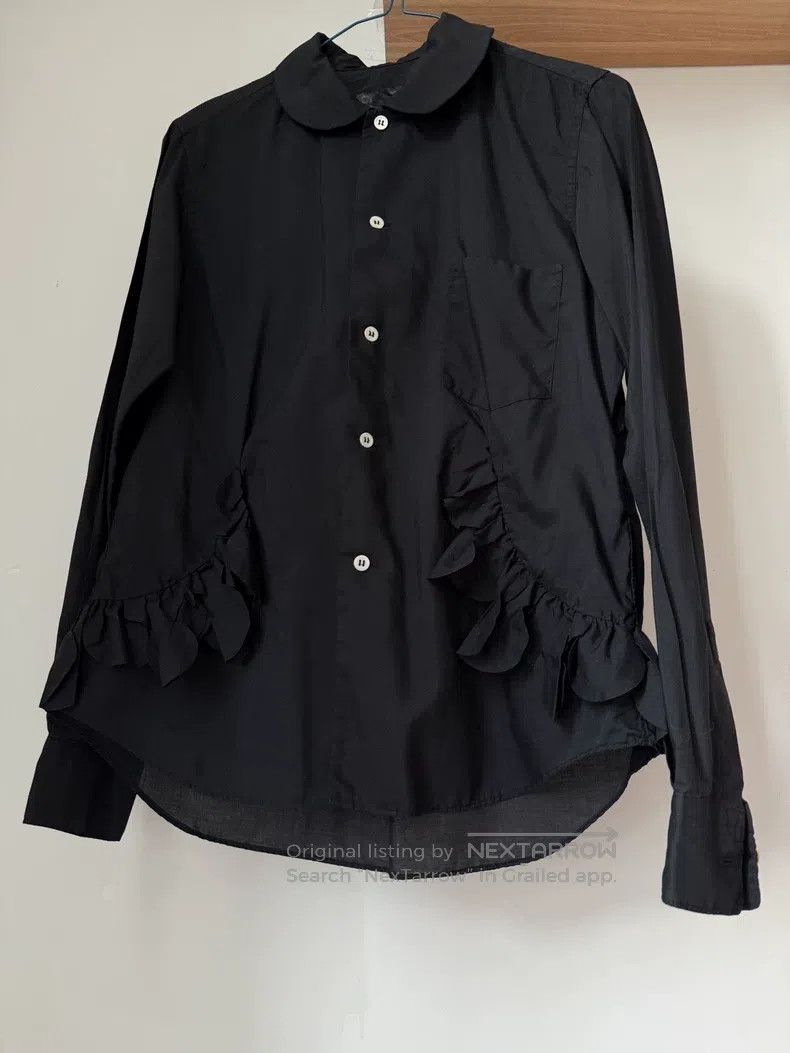 Comme Des Garcons Black collar petal shirt