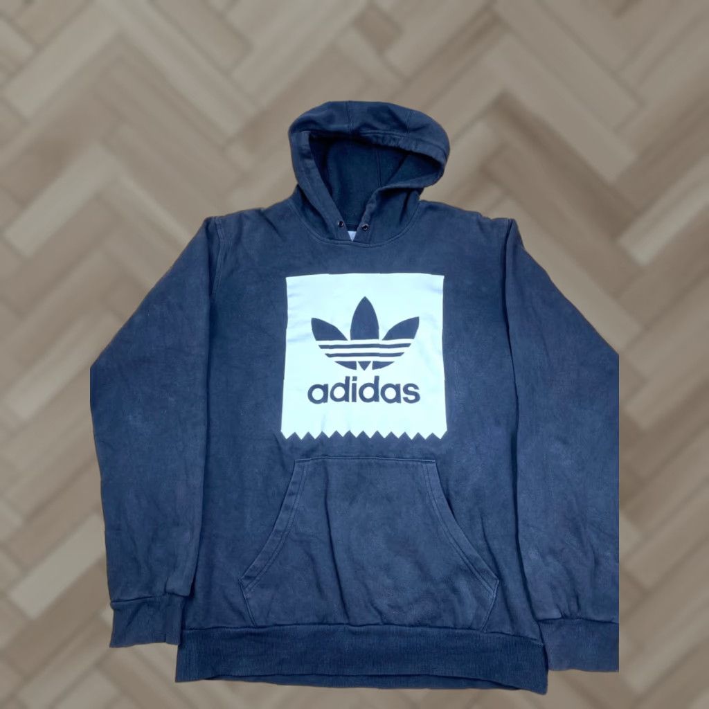 Adidas Adidas Mens Hoodie Black Logo Pullover Size S Casual #5219 Size US S / EU 44-46 / 1 - 1 Thumbnail