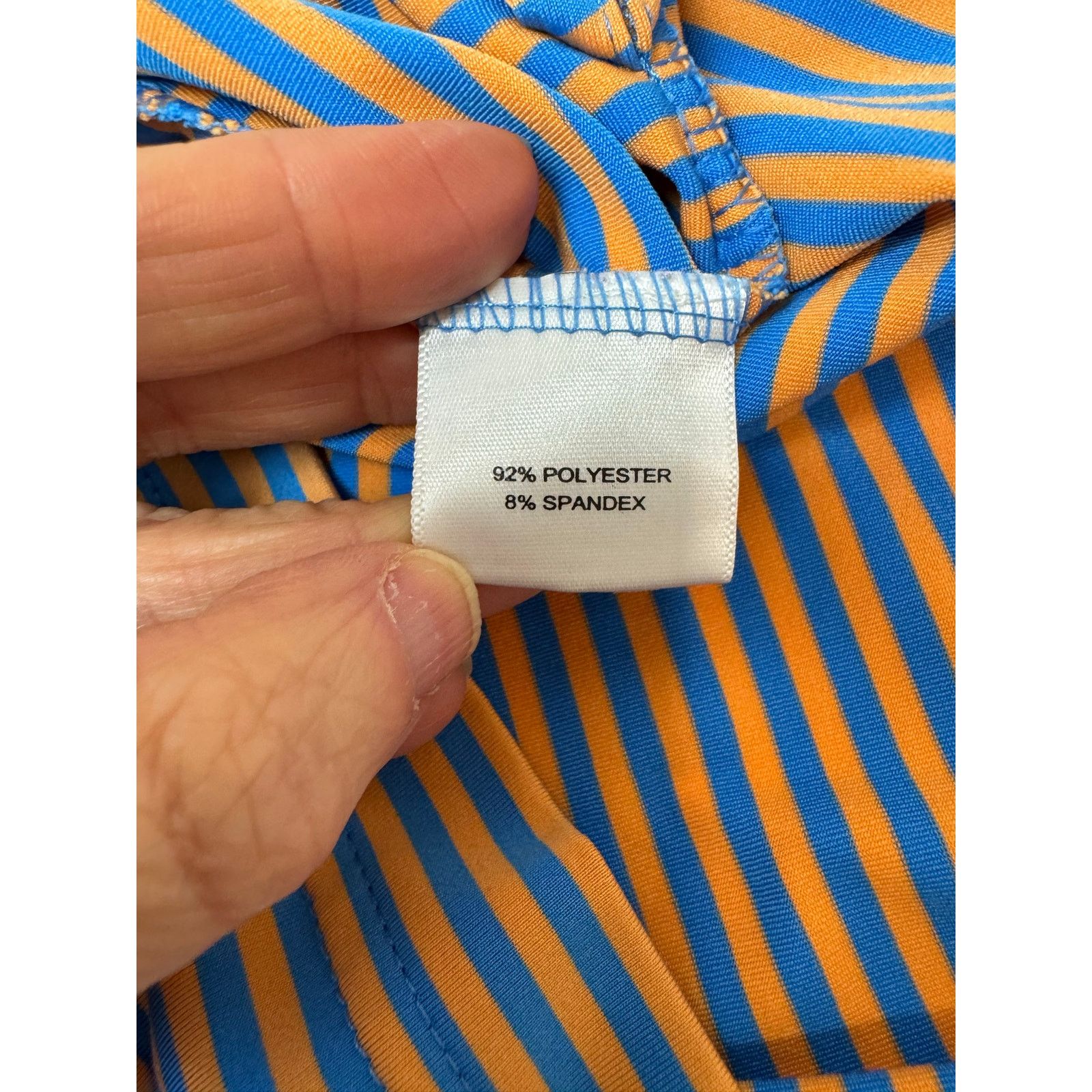 Peter Millar Peter Millar Summer Comfort Orange Blue Striped Polo Large Size US L / EU 52-54 / 3 - 9 Thumbnail