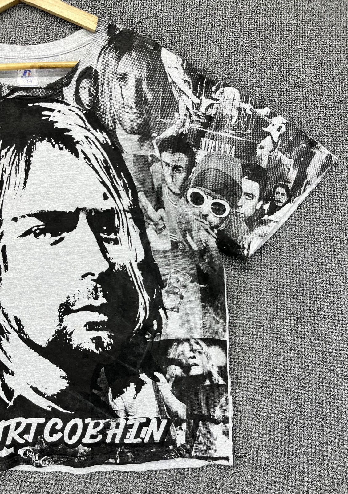 Band Tees Nirvana Overprint Punk Rock Band Tees T Shirts Size US L / EU 52-54 / 3 - 4 Thumbnail