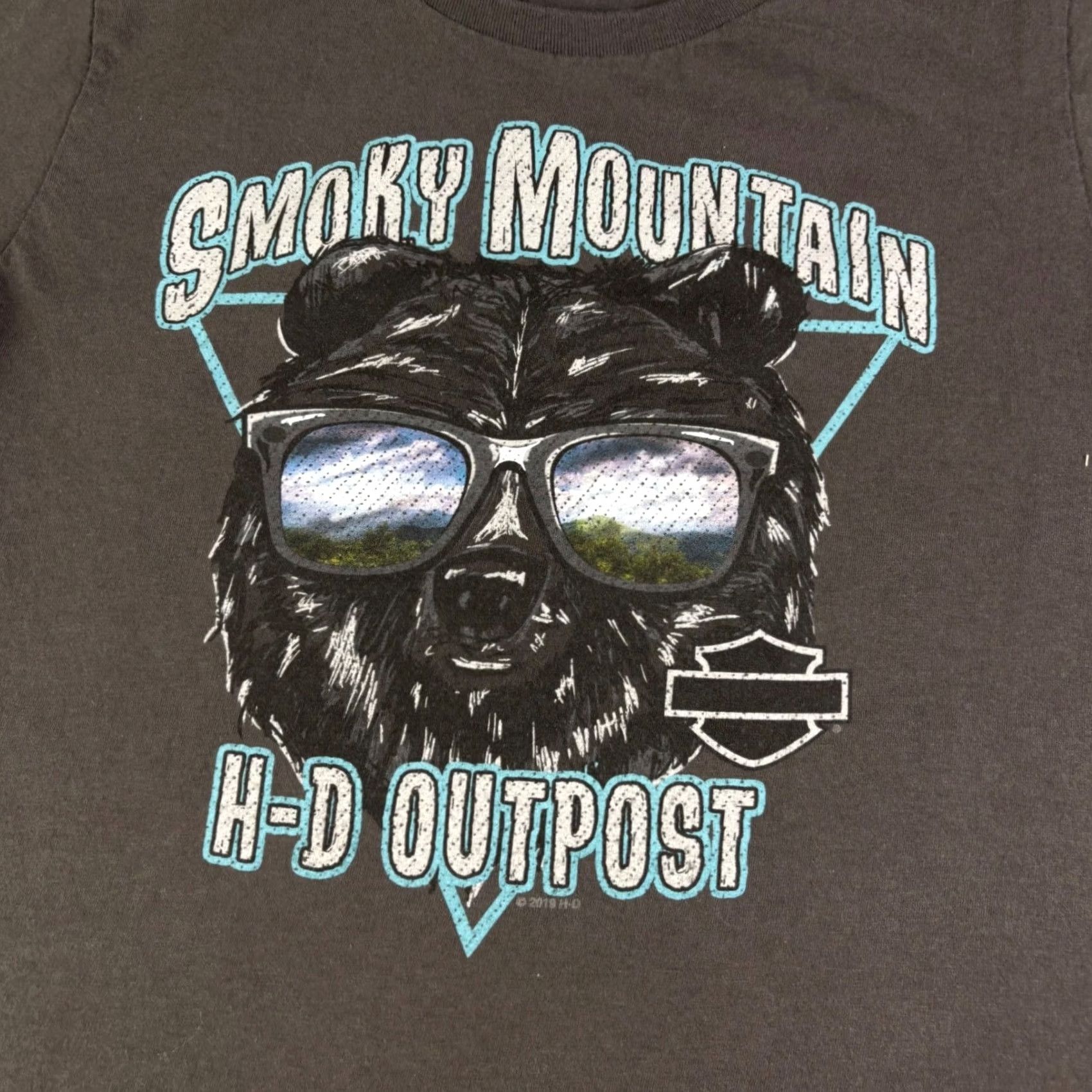 Harley Davidson Harley-Davidson T-Shirt Womens Small Gray Charcoal Smoke Mountain Bear Crew Neck Short Sleeve Jersey 100% Cotton Casual Basic Vintage No Size S / US 4 / IT 40 - 6 Thumbnail