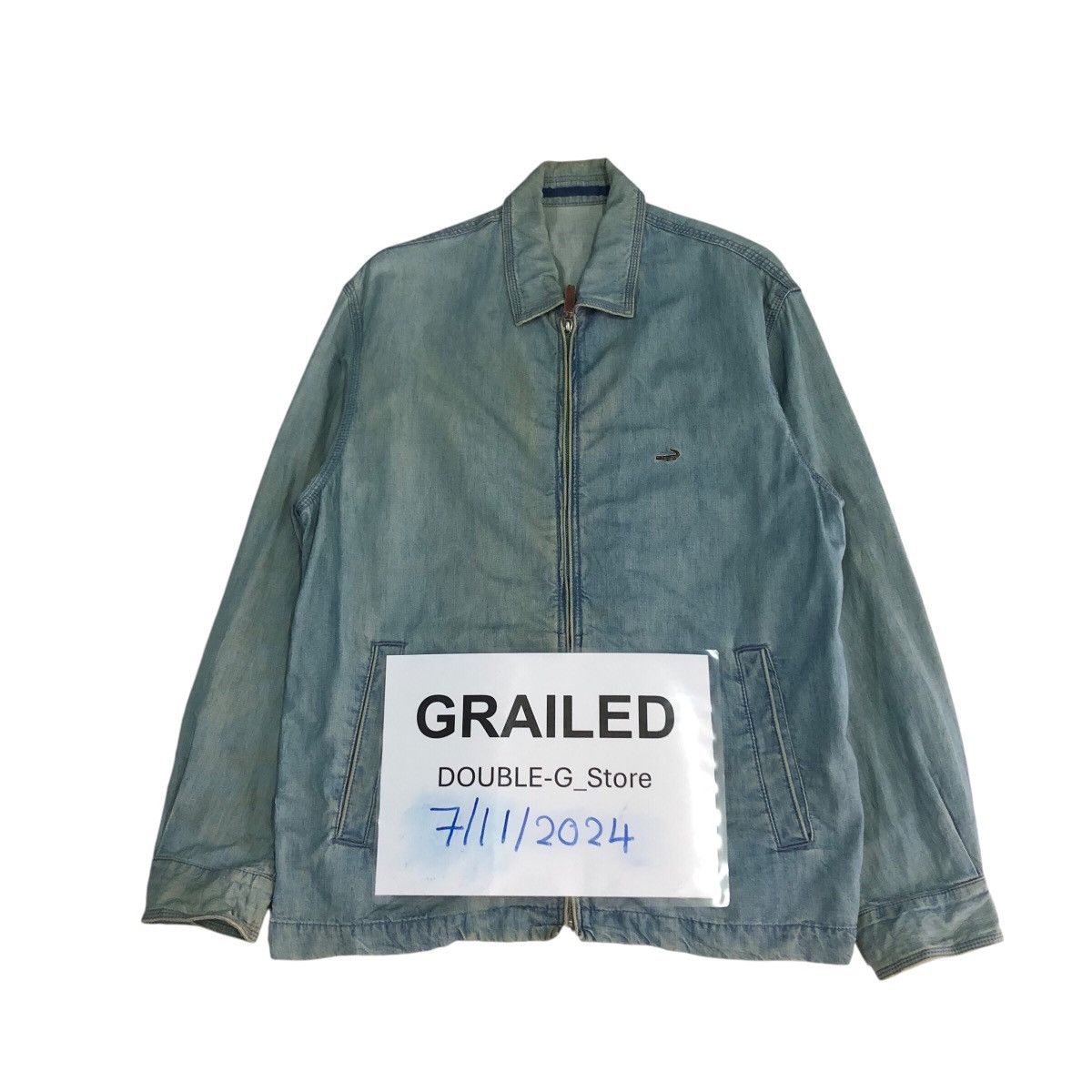 Japanese Brand 📌Vintage Worker Indigo Denim Jacket Crocodile Zipper Size US L / EU 52-54 / 3 - 1 Thumbnail
