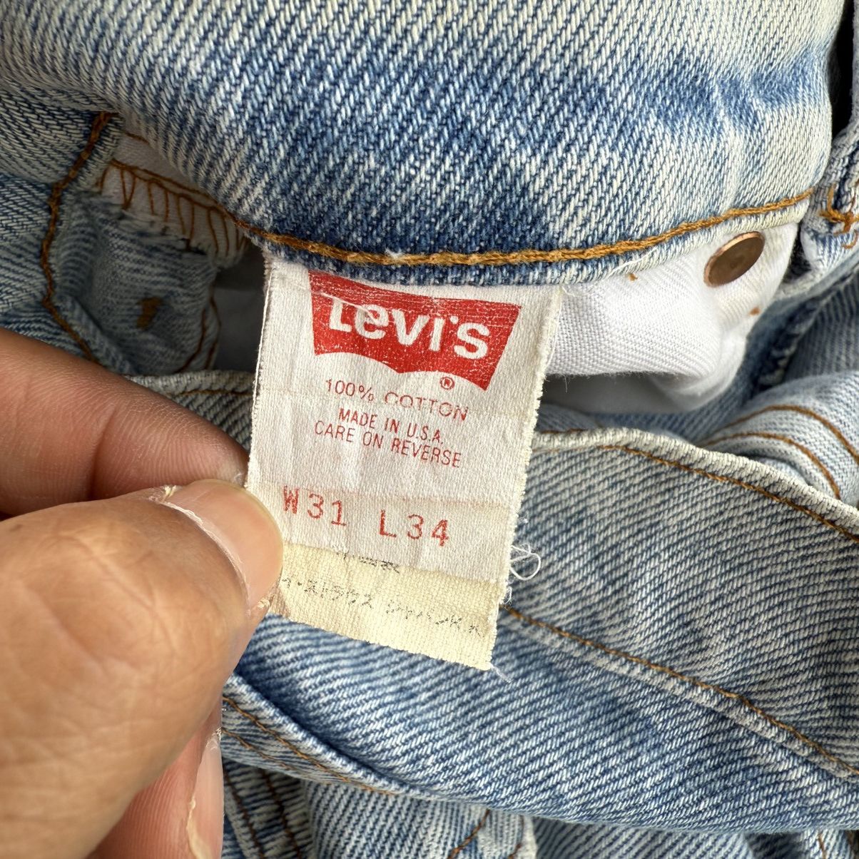 Levi's VINTAGE LEVI'S 505 90' STRAIGHT FADED JEAN DENIM PANTS Size US 30 / EU 46 - 15 Thumbnail