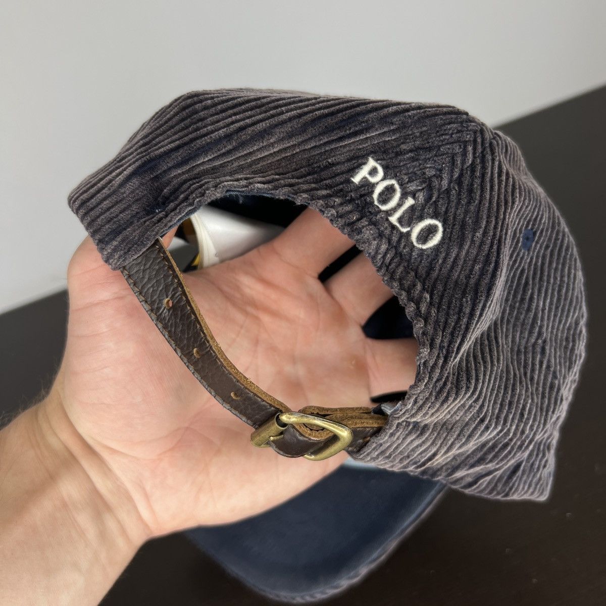Polo Ralph Lauren Polo Ralph Lauren Vintage Cap Hat Pony Logo Corduroy Navy Size ONE SIZE - 6 Thumbnail