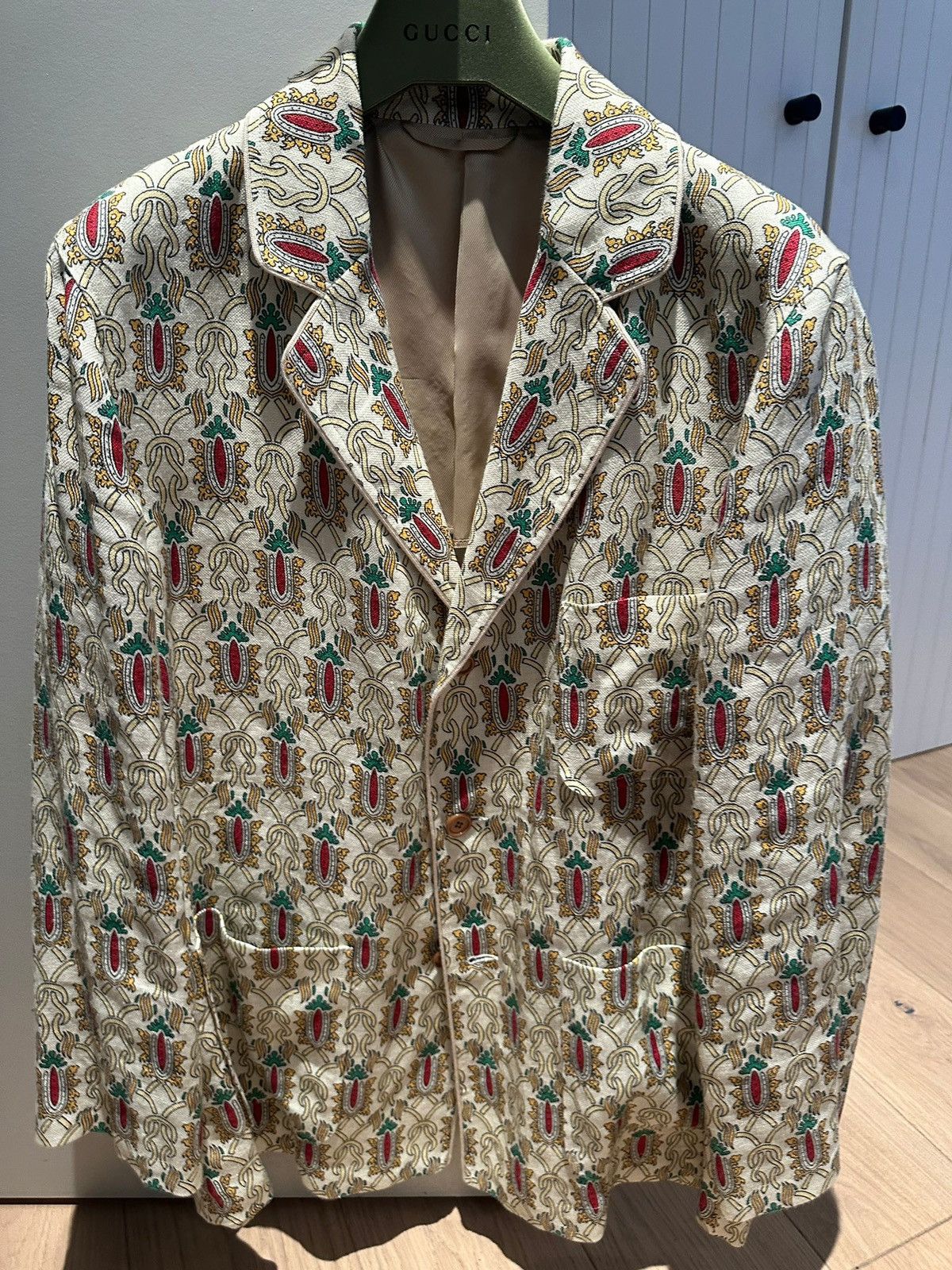 Gucci Gucci Collection "100" Tapestry Blazer Jacket. Size 48 (NEW) Size 48R - 3 Thumbnail