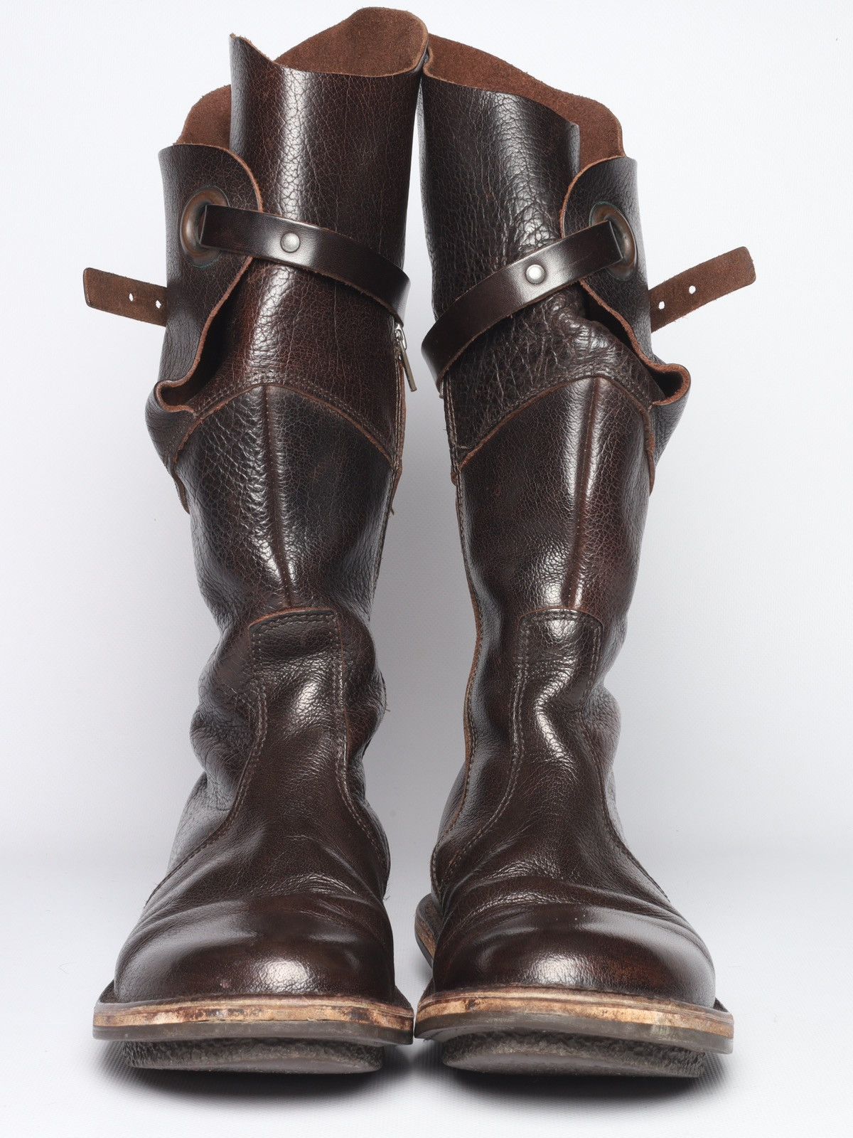 Trippen Trippen Brown Leather Avantgarde Hi Boots Shoes Belt Hard Size US 8 / IT 38 - 3 Thumbnail