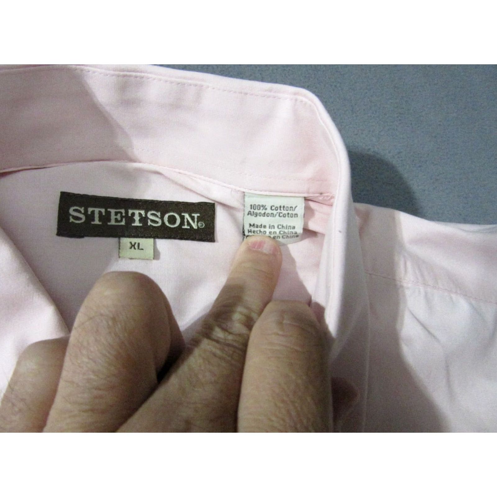 Stetson Stetson Shirt Mens XL Pink Western Classic Pleated Long Sleeve Button-Up Pockets Size US XL / EU 56 / 4 - 4 Thumbnail