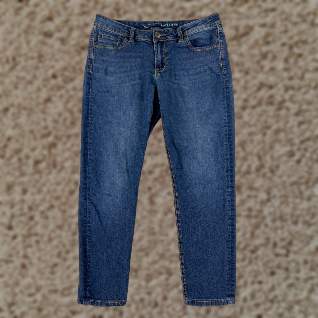 Vintage The Limited Jeans Womens 6 Blue Denim Skinny Low Rise 31x27 5-Pocket Distressed Medium Wash Size 28" / US 6 / IT 42 - 1 Thumbnail