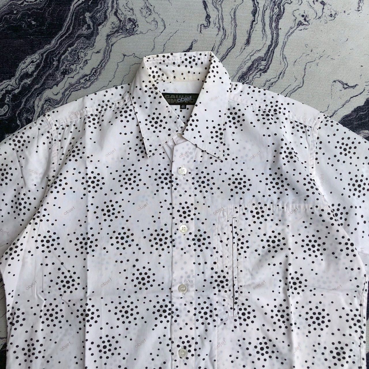 Jean Paul Gaultier Vintage 90s Jean Paul Gaultier Objet Polka Dot Shirt Size US S / EU 44-46 / 1 - 2 Thumbnail