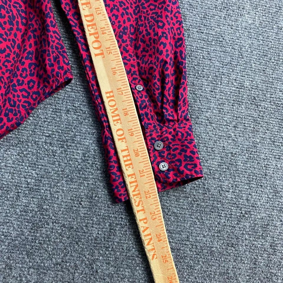 J.Crew J Crew Top Women's Medium Hot Pink Cheetah Print Button Up Size M / US 6-8 / IT 42-44 - 6 Thumbnail