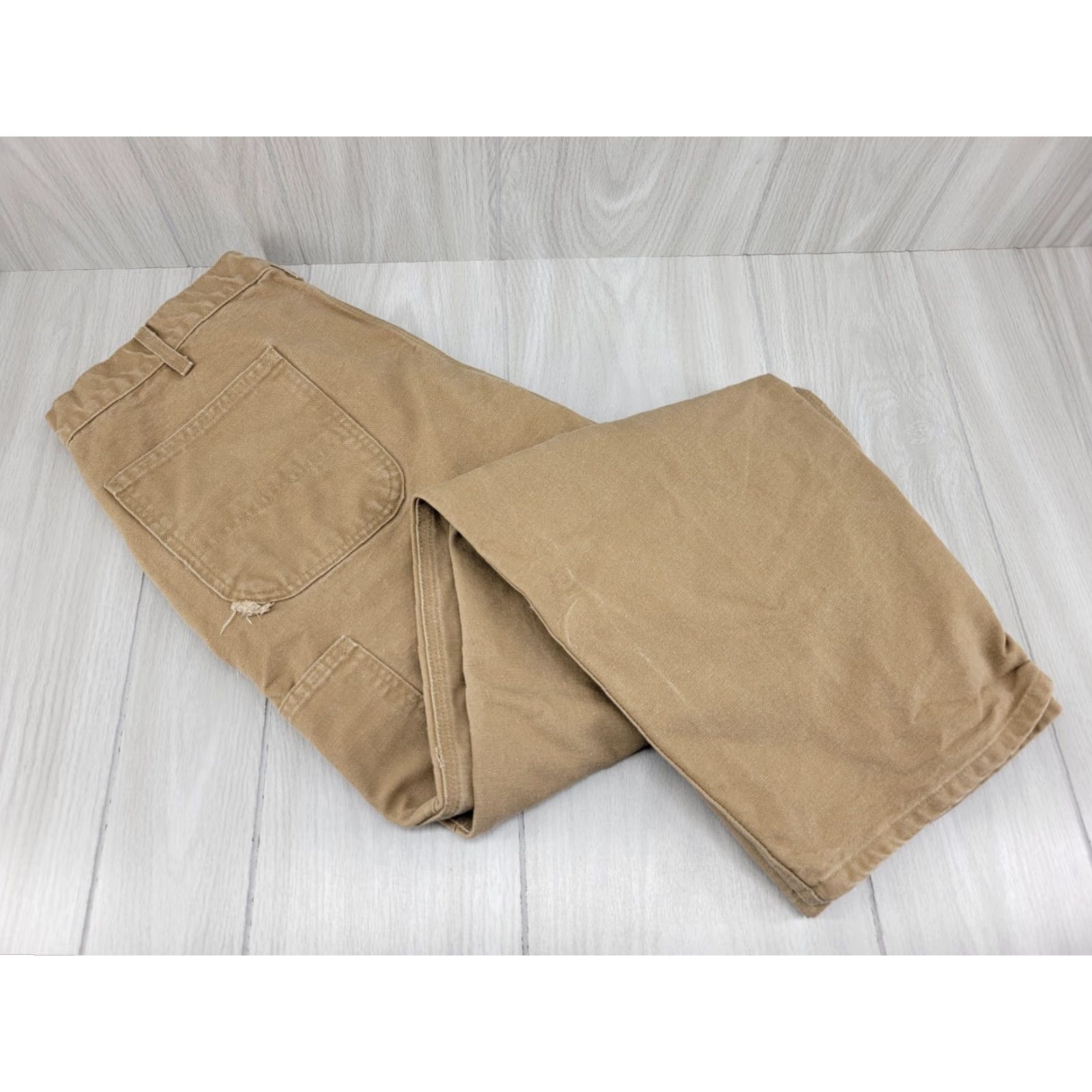 Carhartt Carhartt B11 CML Men’s 40x32 Dungaree Fit Canvas Duck Work Carpenter Pants Size US 40 / EU 56 - 4 Thumbnail