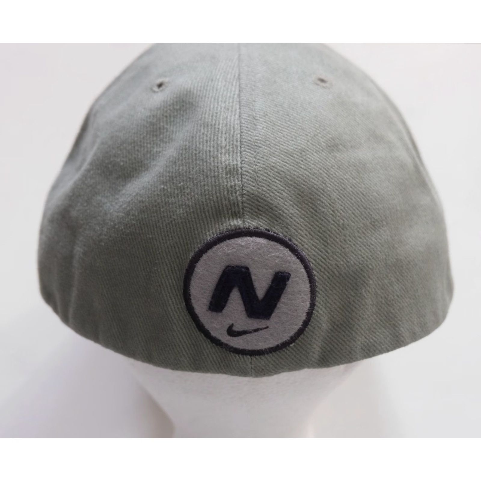 Nike VINTAGE Nike Baseball Cap Mens 90s Y2K Retro Fitted Gray 1999 SZ 7 3/8 Mini Swoosh Size ONE SIZE - 4 Thumbnail