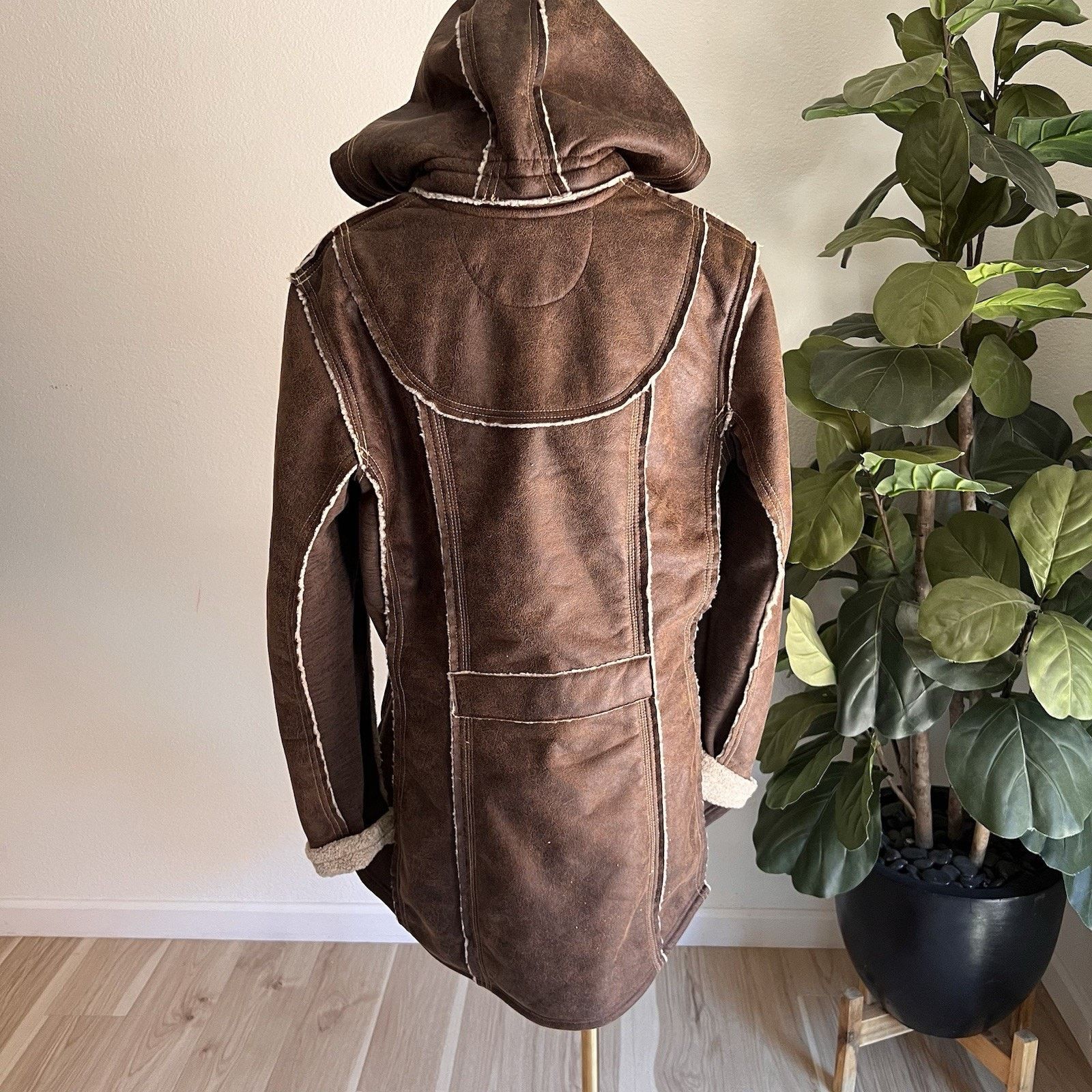 Kuhl NWOT Kuhl XL Women's Dani Sherpa Brown Wool Faux Leather Size XL / US 12-14 / IT 48-50 - 6 Thumbnail