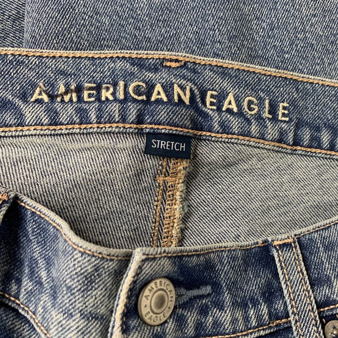 American Eagle Outfitters New American Eagle Womens 10 Straight Denim Blue Jeans Size 32" / US 10 / IT 46 - 5 Thumbnail