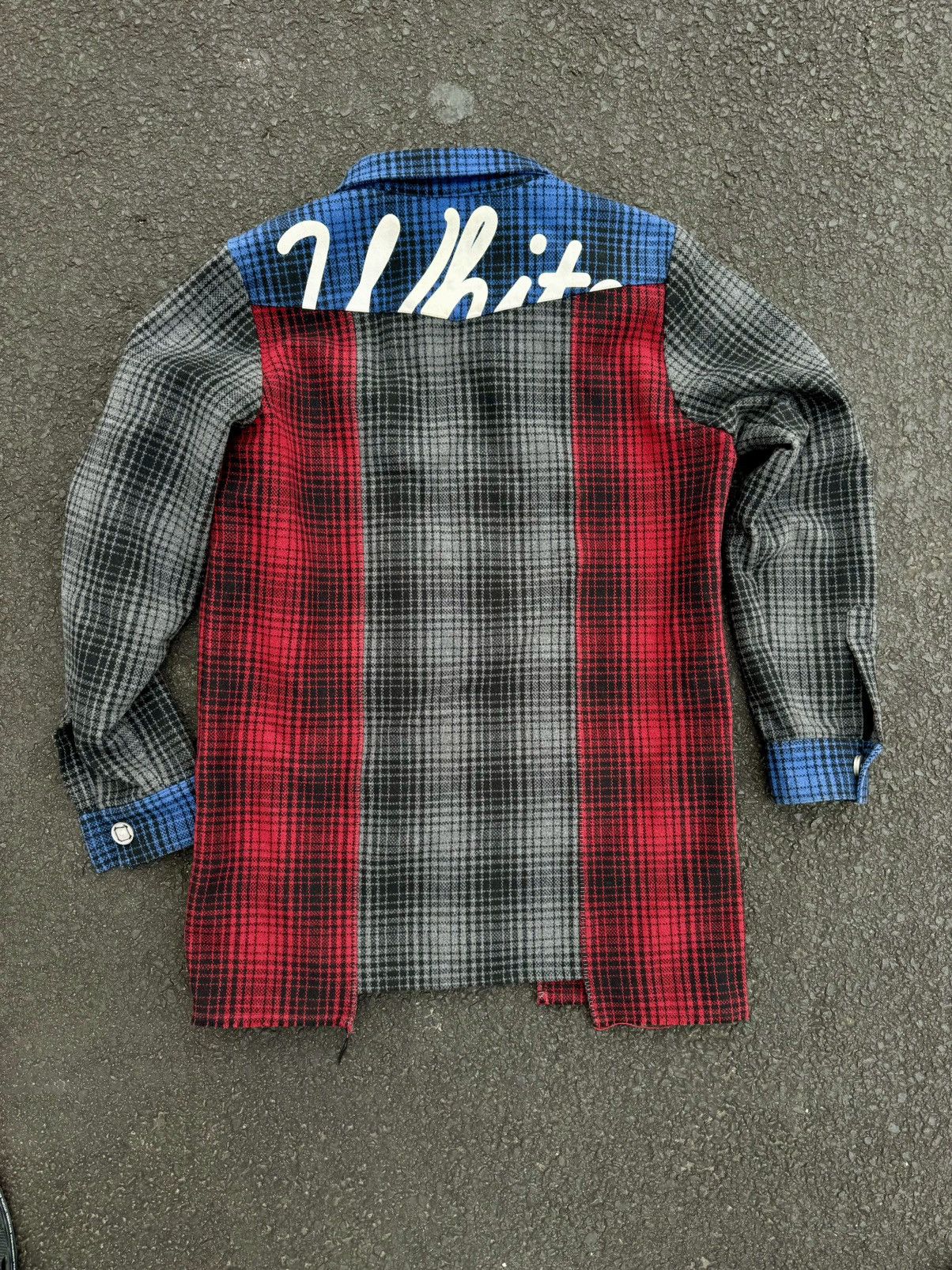 Off-White × Virgil Abloh Off White By Virgil Abloh Patchwork Flannel Jacket Size US L / EU 52-54 / 3 - 1 Thumbnail