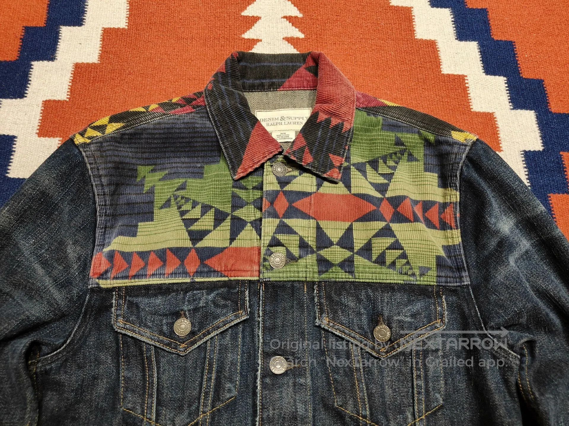 RRL Ralph Lauren Ralph Lauren RRL Southwest Patchwork Denim Jacket. Size US M / EU 48-50 / 2 - 6 Thumbnail