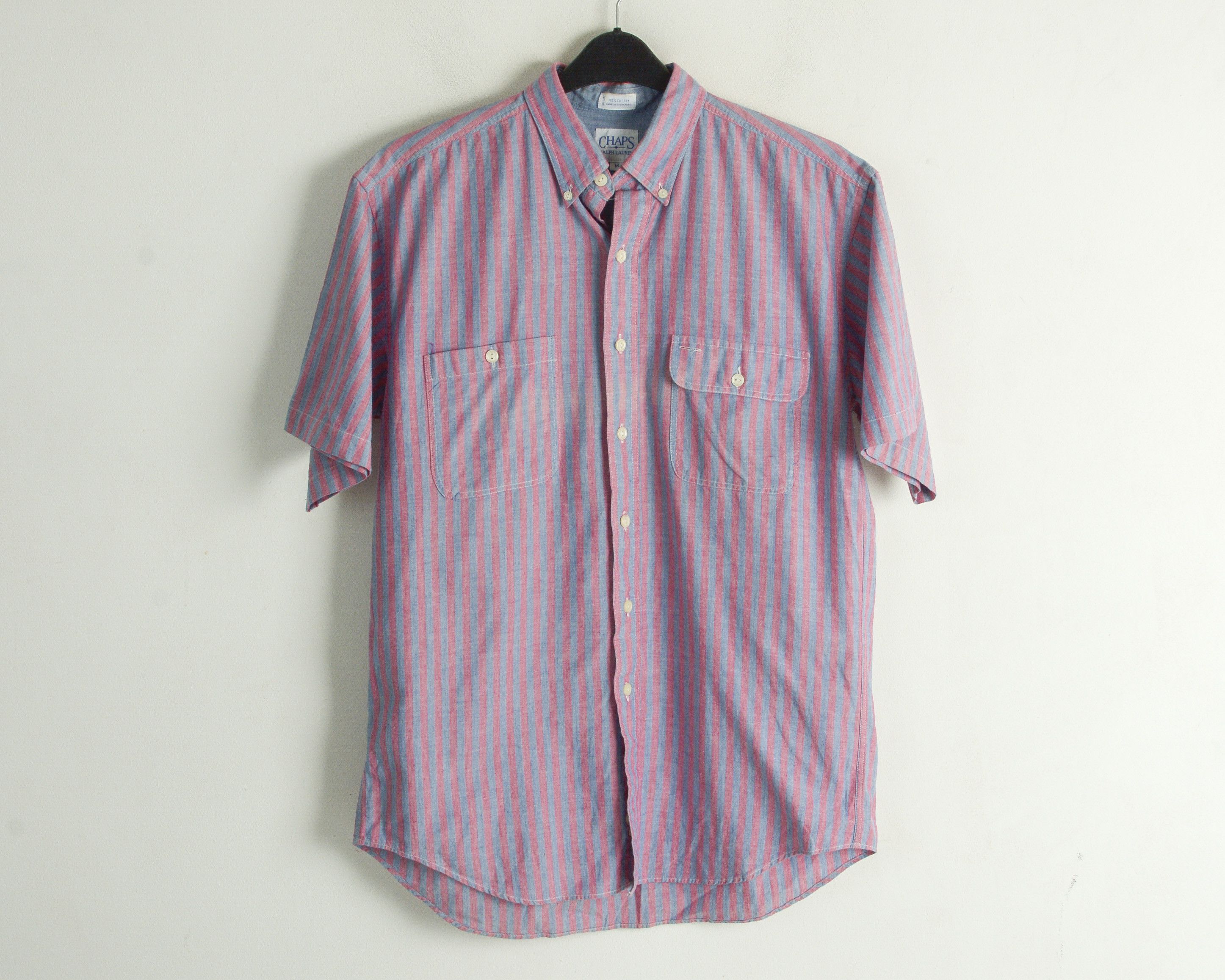 Polo Ralph Lauren CHAPS Ralph Lauren Shirt Pinstriped Short Sleeved Casual Size US M / EU 48-50 / 2 - 1 Thumbnail