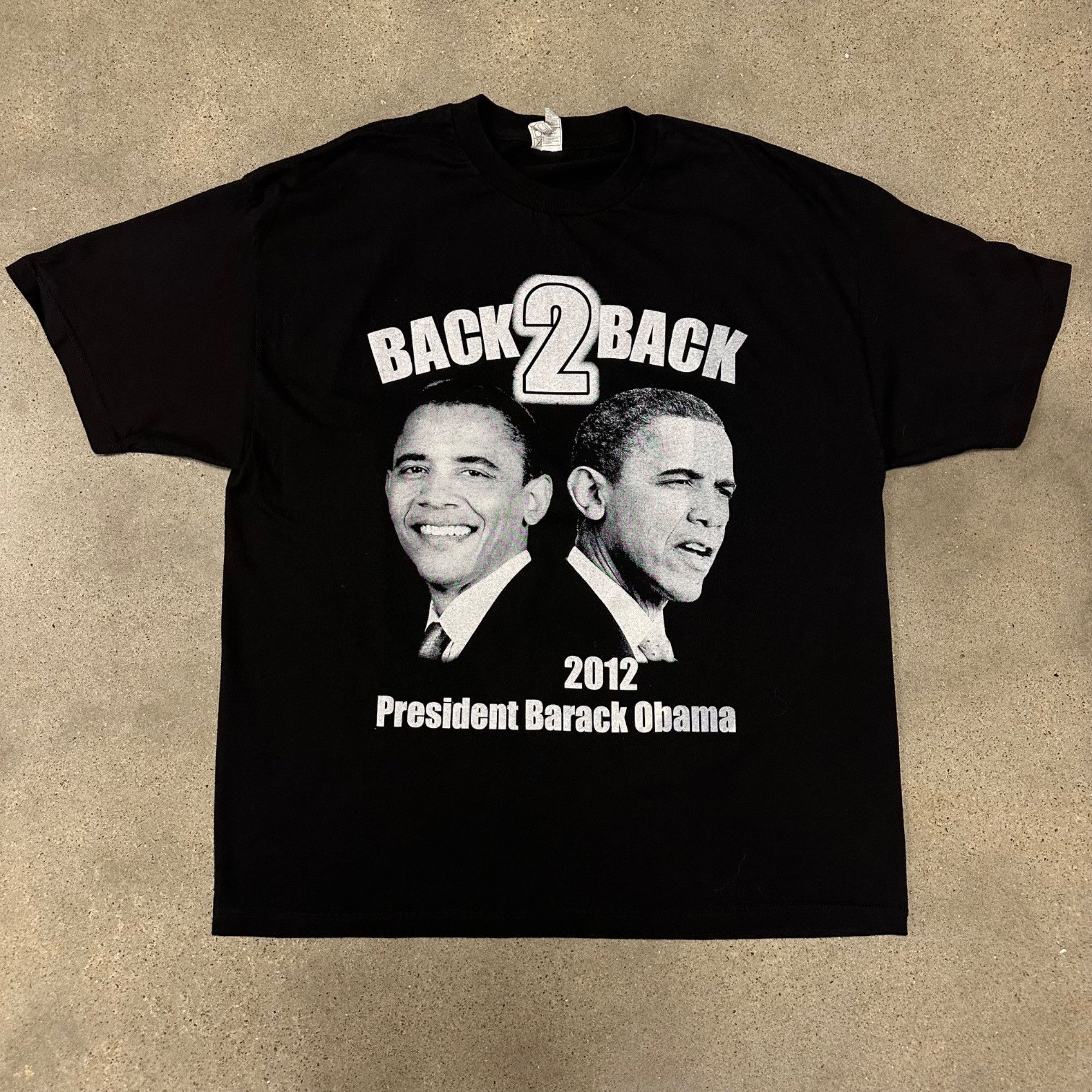 Vintage Vintage 2012 Barrack Obama Back to Back Political Shirt Size US XXL / EU 58 / 5 - 1 Thumbnail