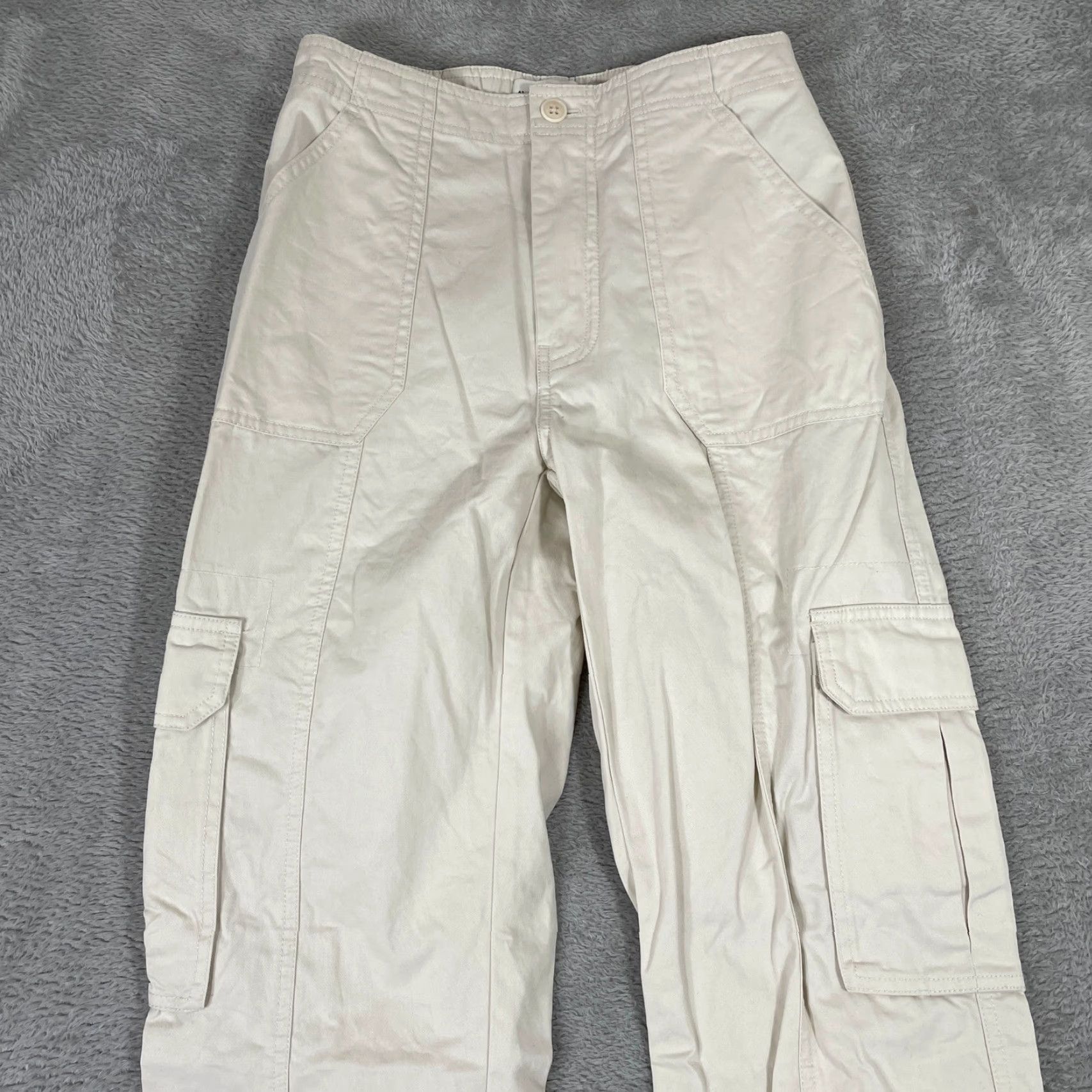 Abercrombie & Fitch Abercrombie & Fitch Cargo Pants Womens 25 Beige Straight Leg Gorpcore Utility Pants Shirt: Pants Size 42" / US 20 - 3 Thumbnail