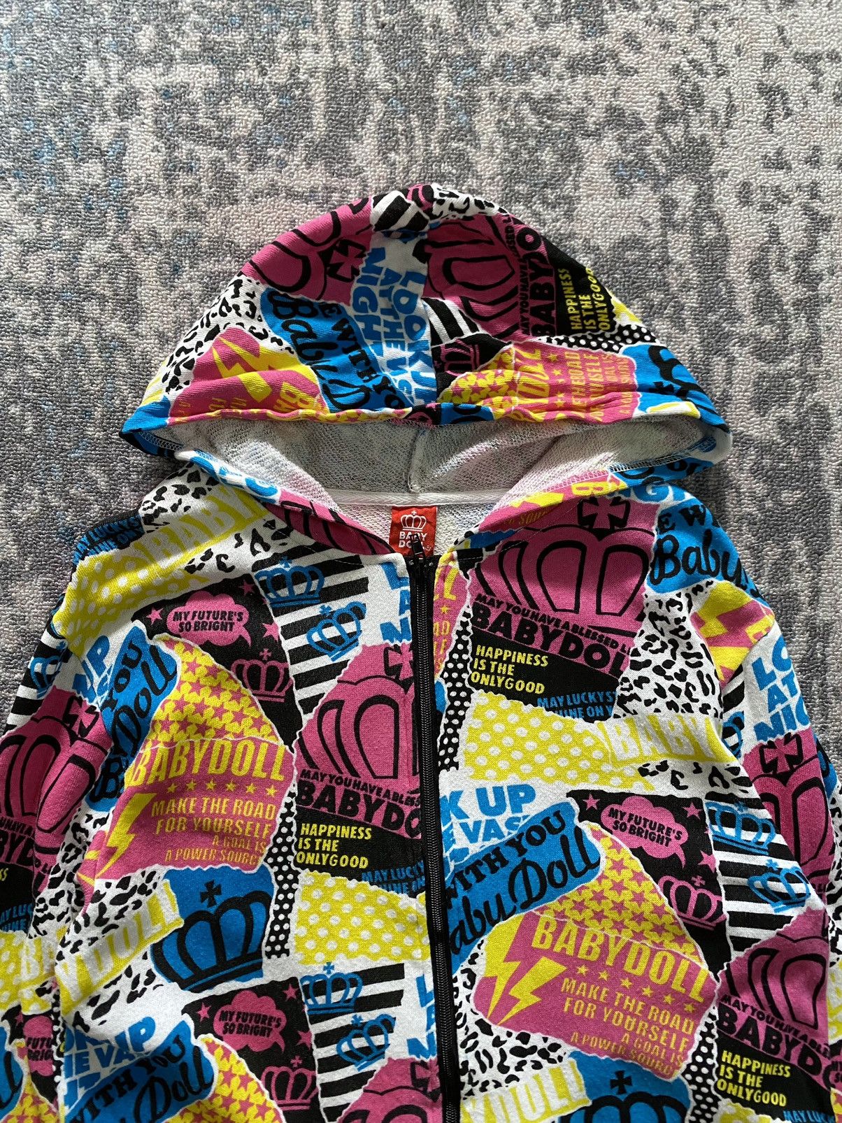 Hysteric Glamour Japanes Baby Doll Multicollor Zip Hoodie Size US L / EU 52-54 / 3 - 3 Thumbnail