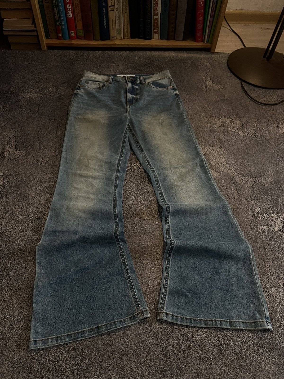 Number Nine Style / Streetwear Flare Swag Jean / Avant Garde