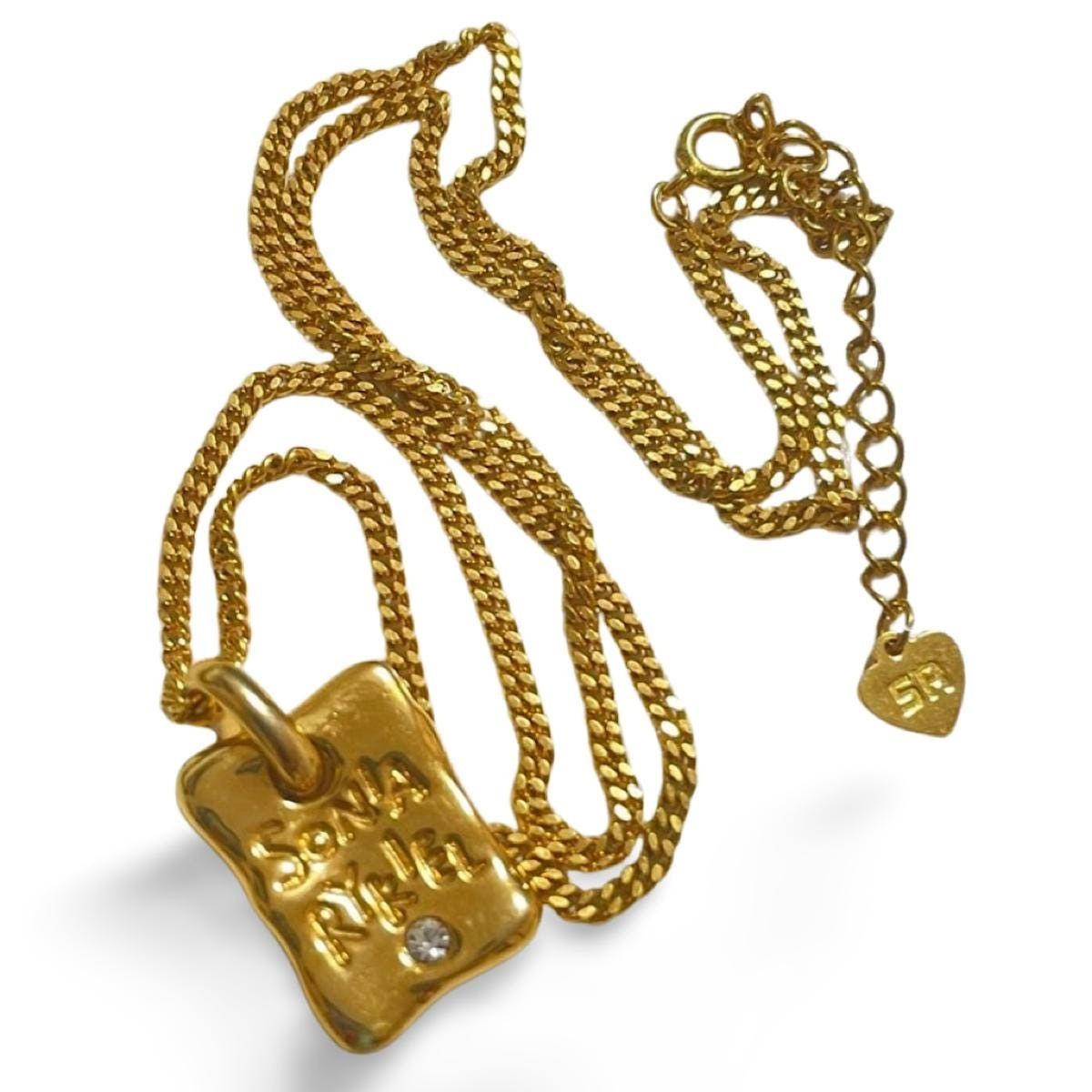 Sonia Rykiel Vintage Sonia Rykiel skinny chain necklace with square logo Size ONE SIZE - 4 Thumbnail