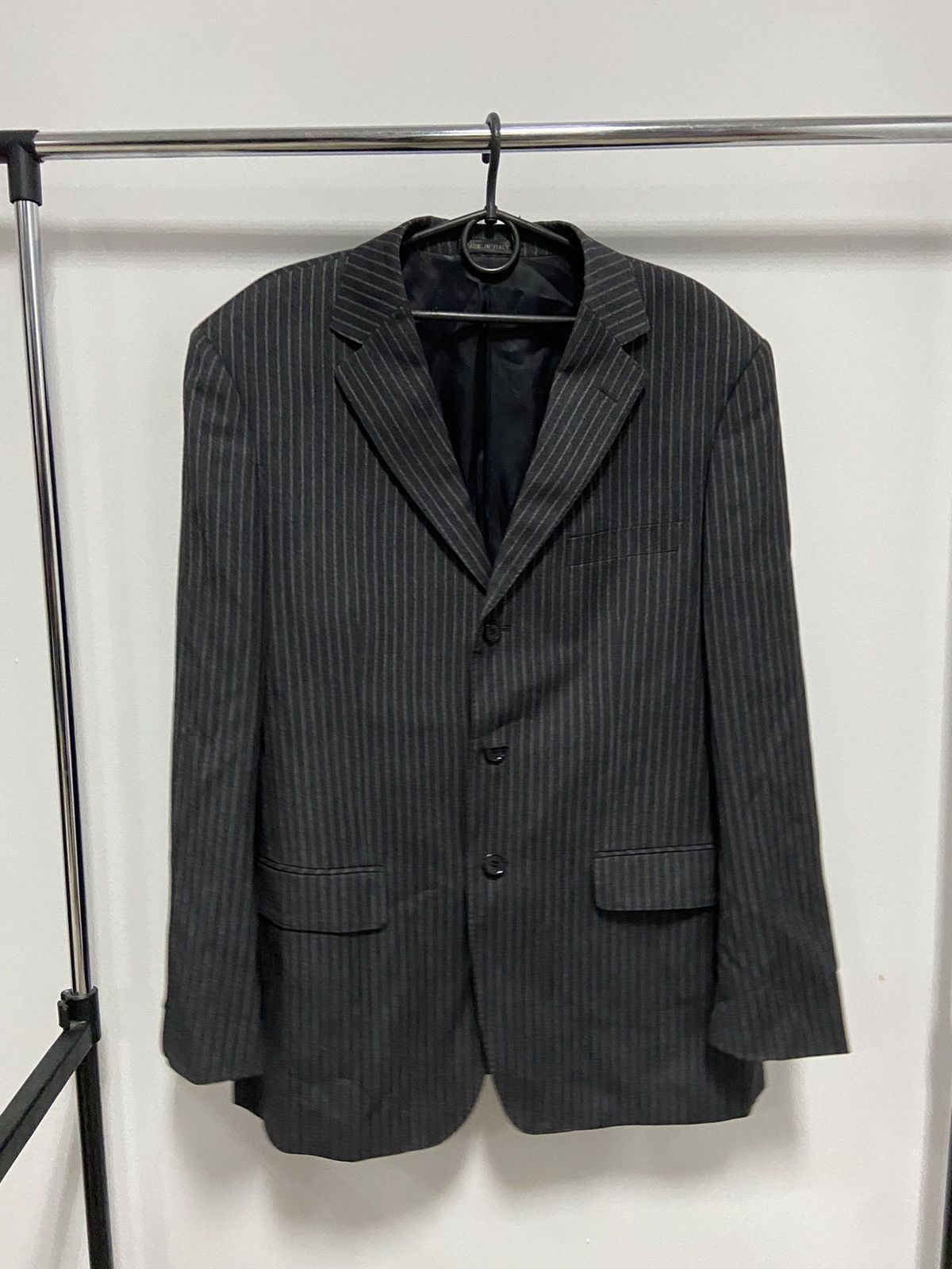 Ermenegildo Zegna Ermenegildo Zegna Striped Luxury Wool Suit blazer trousers Size 52R - 2 Thumbnail