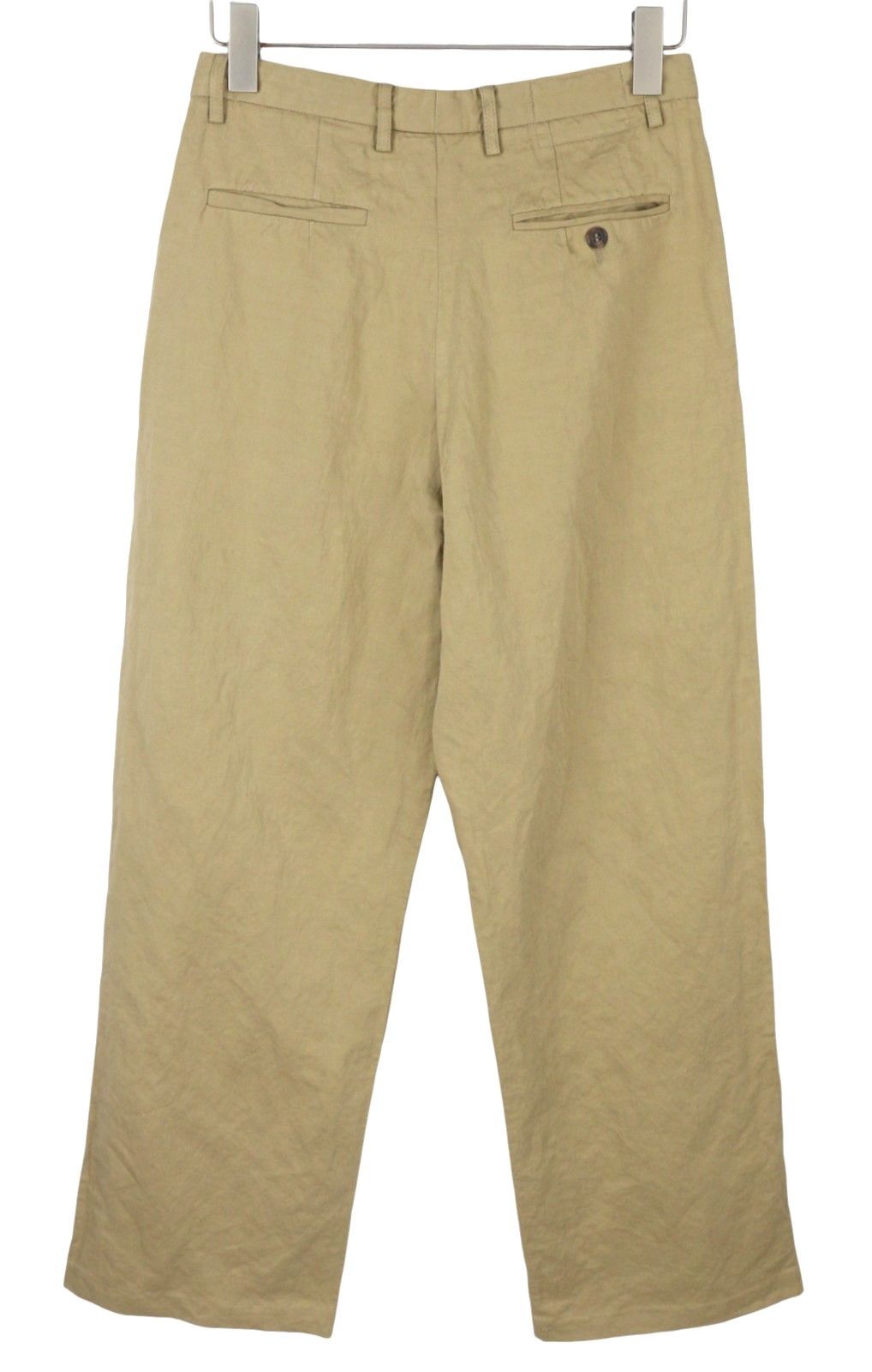R13 WIDE LEG 25 Khaki Linen Blend Pleated Button Fly 87787 Size 25" / US 0 / IT 36 - 4 Thumbnail