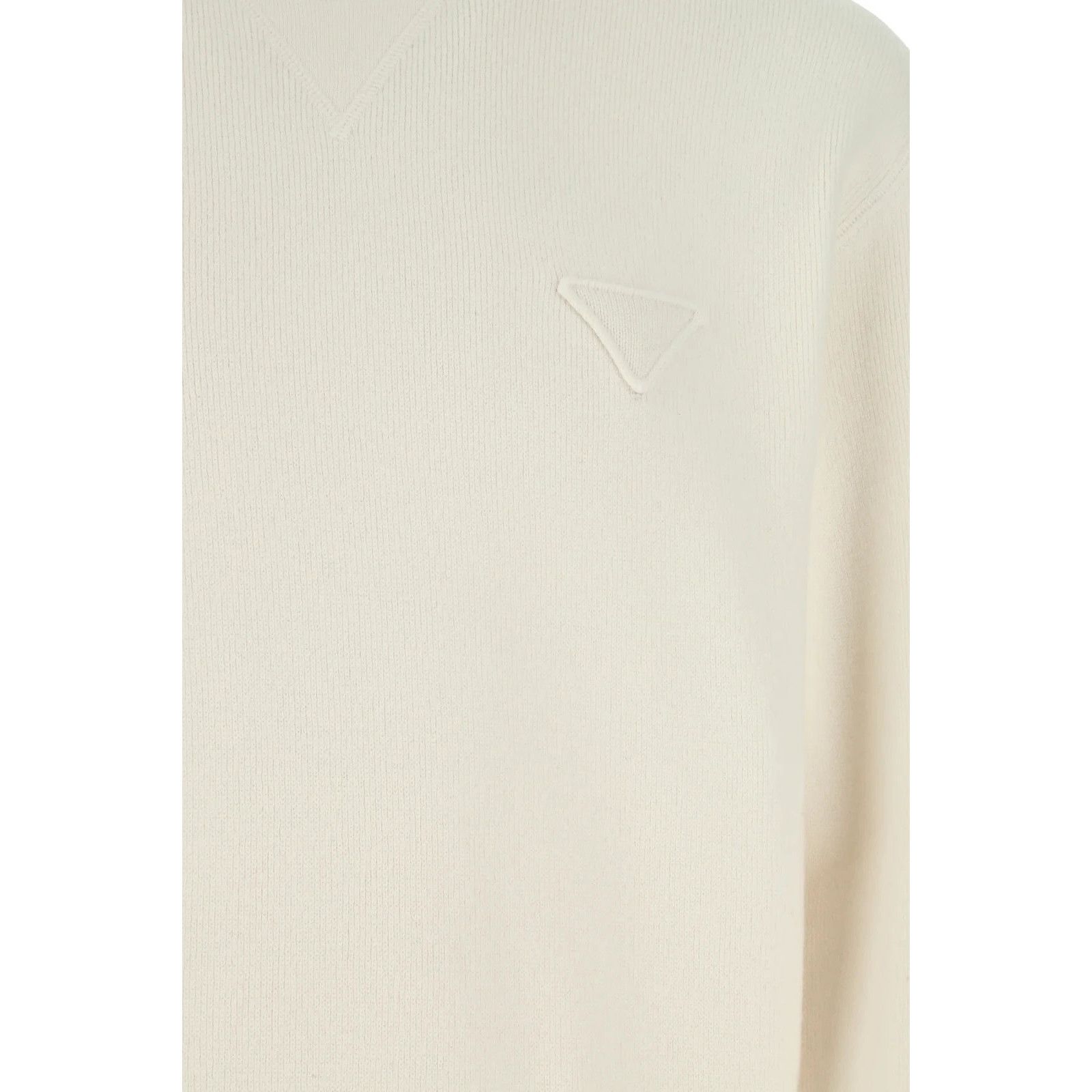 Prada PRADA Ivory Stretch Cashmere Blend Sweater New & Authentic ( Size US M / EU 48-50 / 2 - 3 Thumbnail